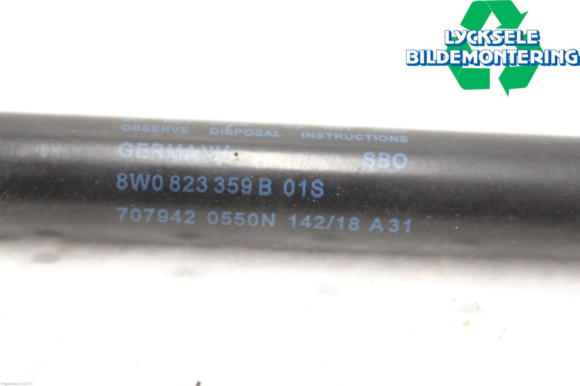 Audi A4/S4 B9 16-19 Gasfjäder Motorhuv