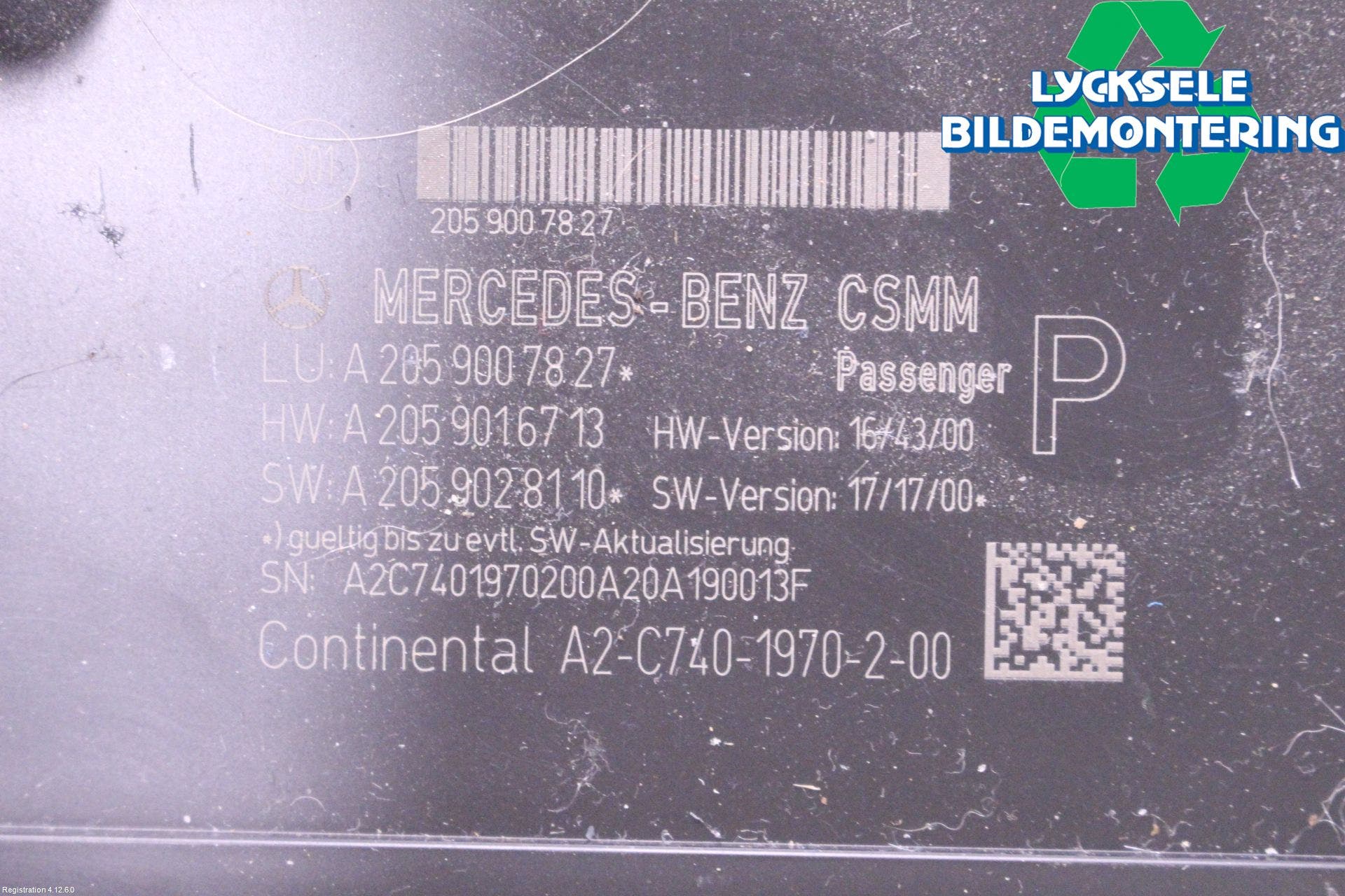 Mercedes-Benz MB GLC-KLASS (X253/C253) 15-22 Styrenhet Stolreglering