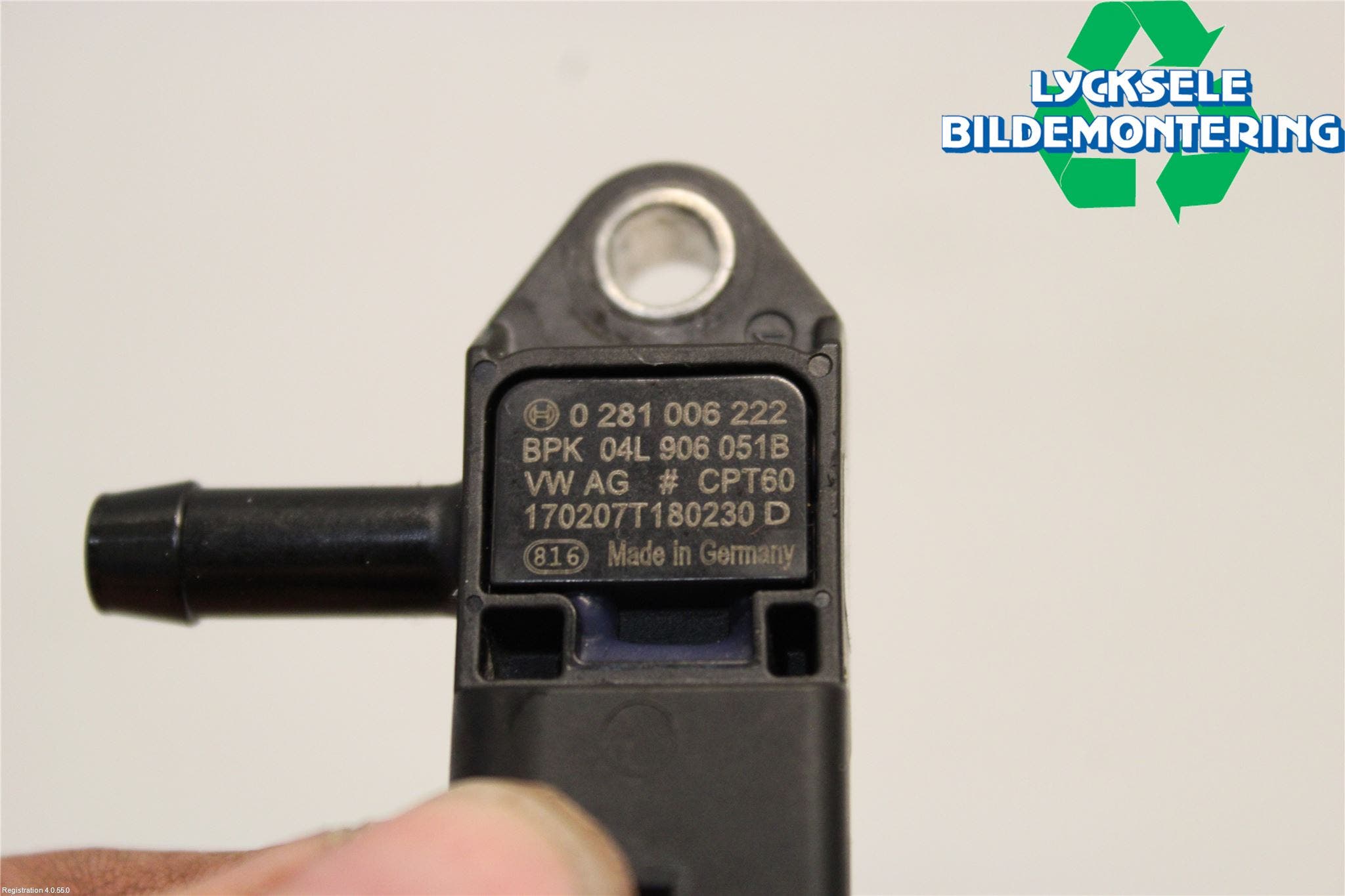 Volkswagen VW GOLF / E-GOLF VII 13-20 Givare Laddluftstryck