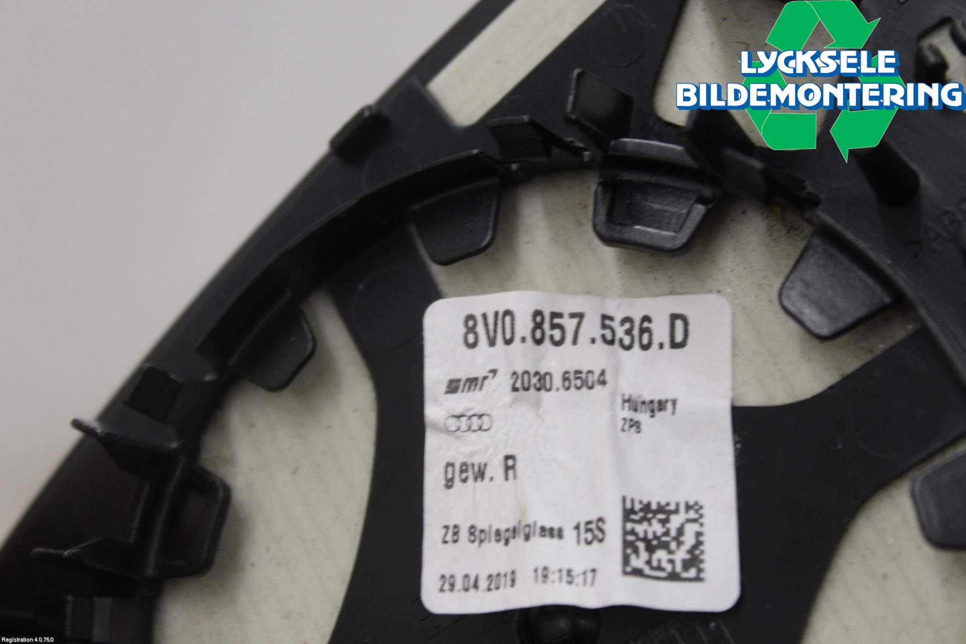 Audi A3/S3 8V 13-20 Spegelglas Hö