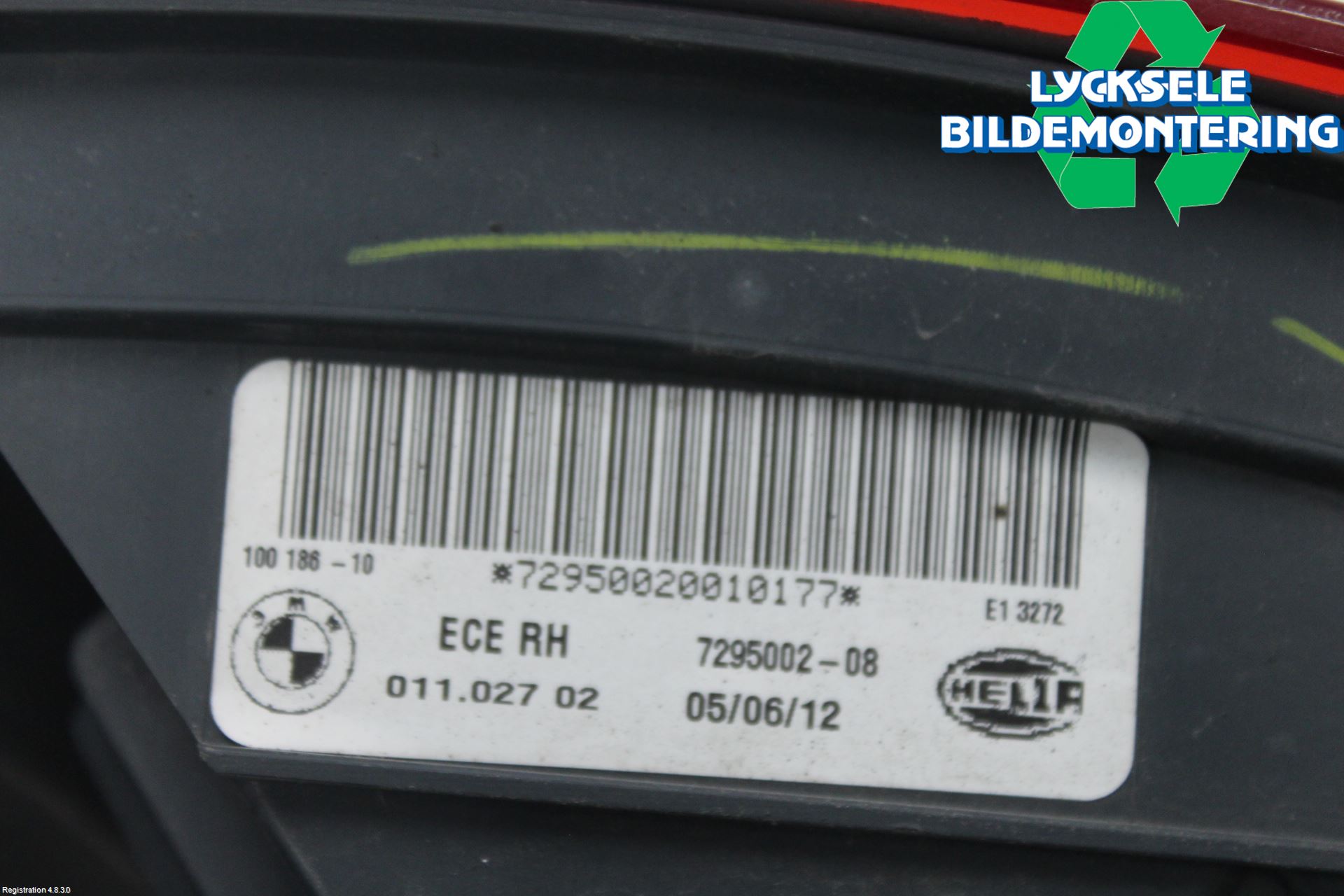 BMW X6 E71/E72   08-14 Bakljus Höger