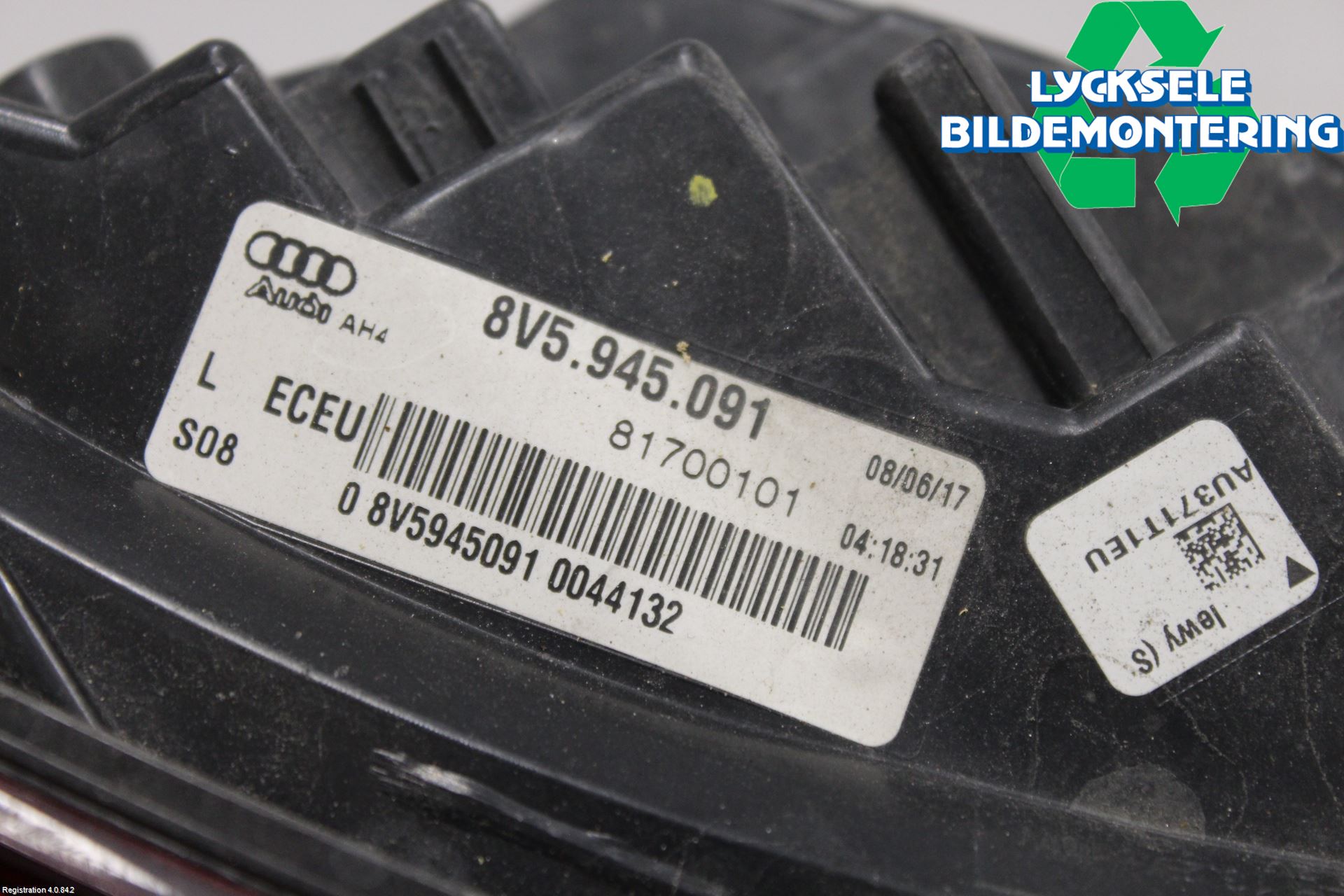 Audi A3/S3 8V 13-20 Bakljus Vänster