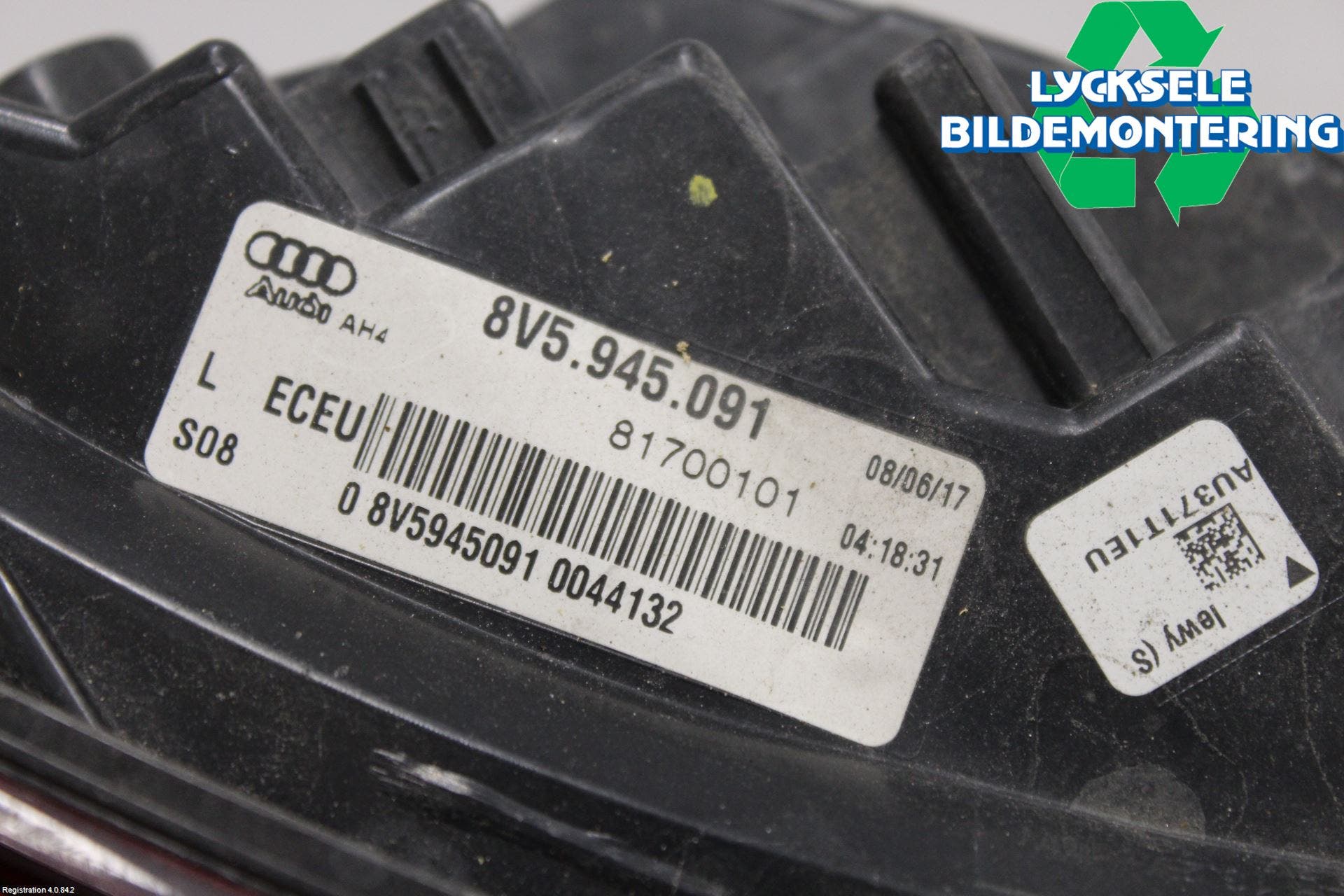 Audi A3/S3 8V 13-20 Bakljus Vänster