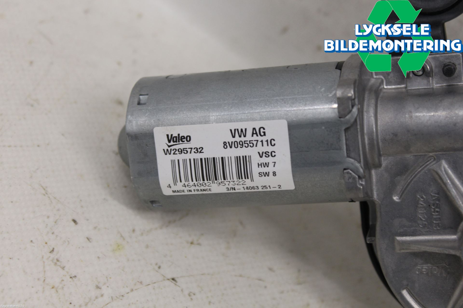 Volkswagen VW CADDY 21- Torkarmotor Baklucka