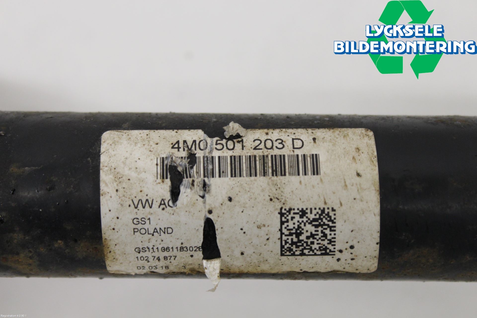 Volkswagen VW TOUAREG CR 18- Drivaxel Bak Höger
