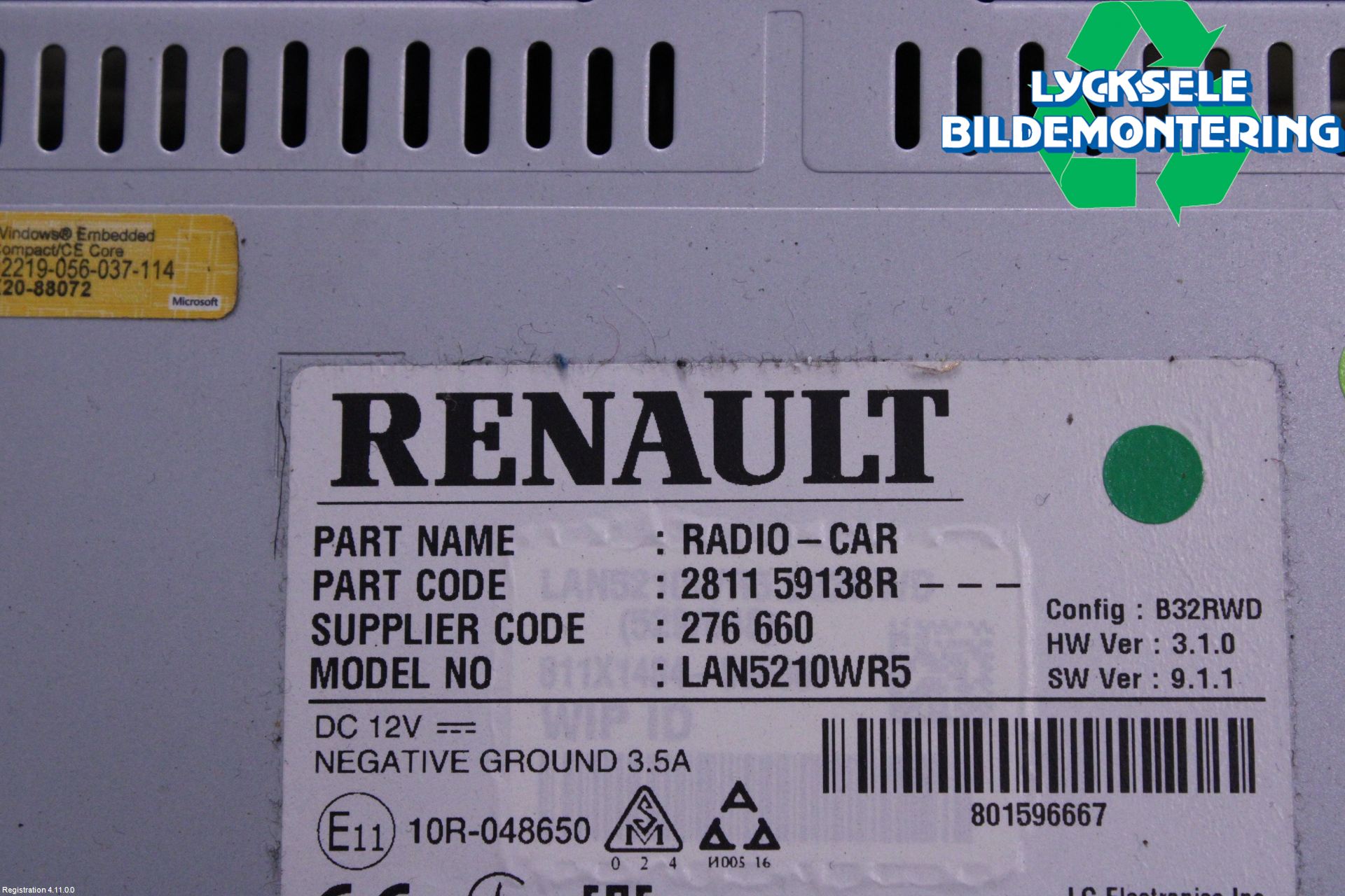 Renault CLIO IV 16-19 Cd Radio - Multimediapanel