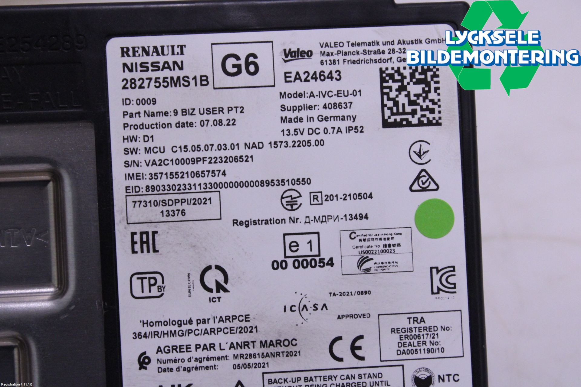 Nissan QASHQAI 21- Styrenhet Övrigt