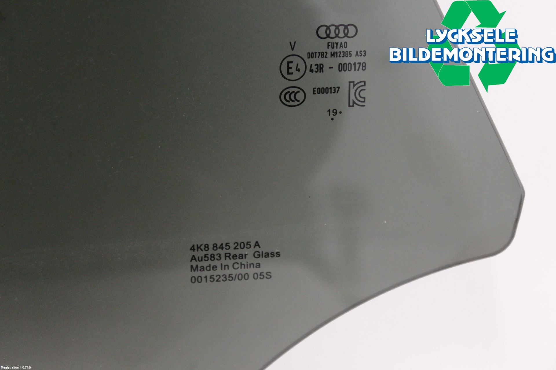 Audi A7 Sportback 4K 18- Dörruta Bak Vänster