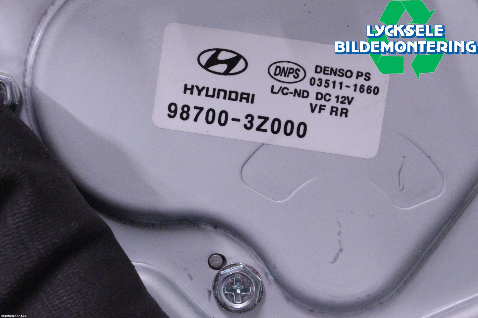 Hyundai i40 08-15 Torkarmotor Baklucka