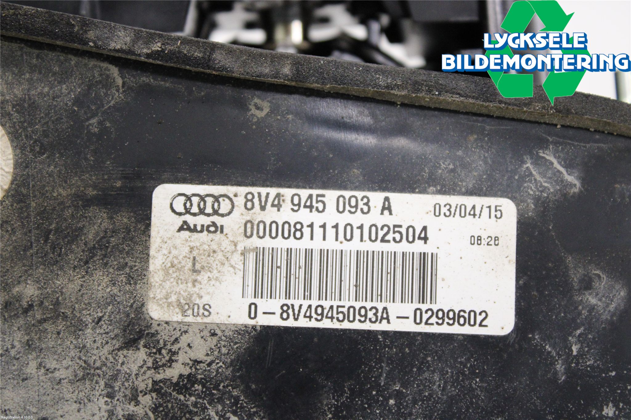 Audi A3/S3 8V 13-20 Bakljus Lucka Vä