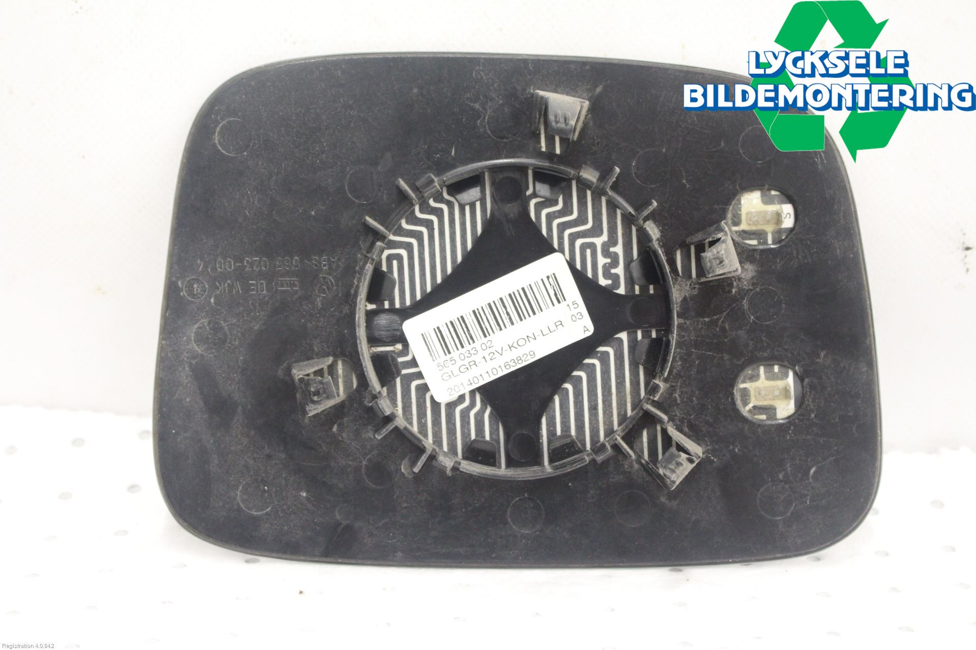 Volkswagen VW CADDY 11-15 Spegelglas Hö