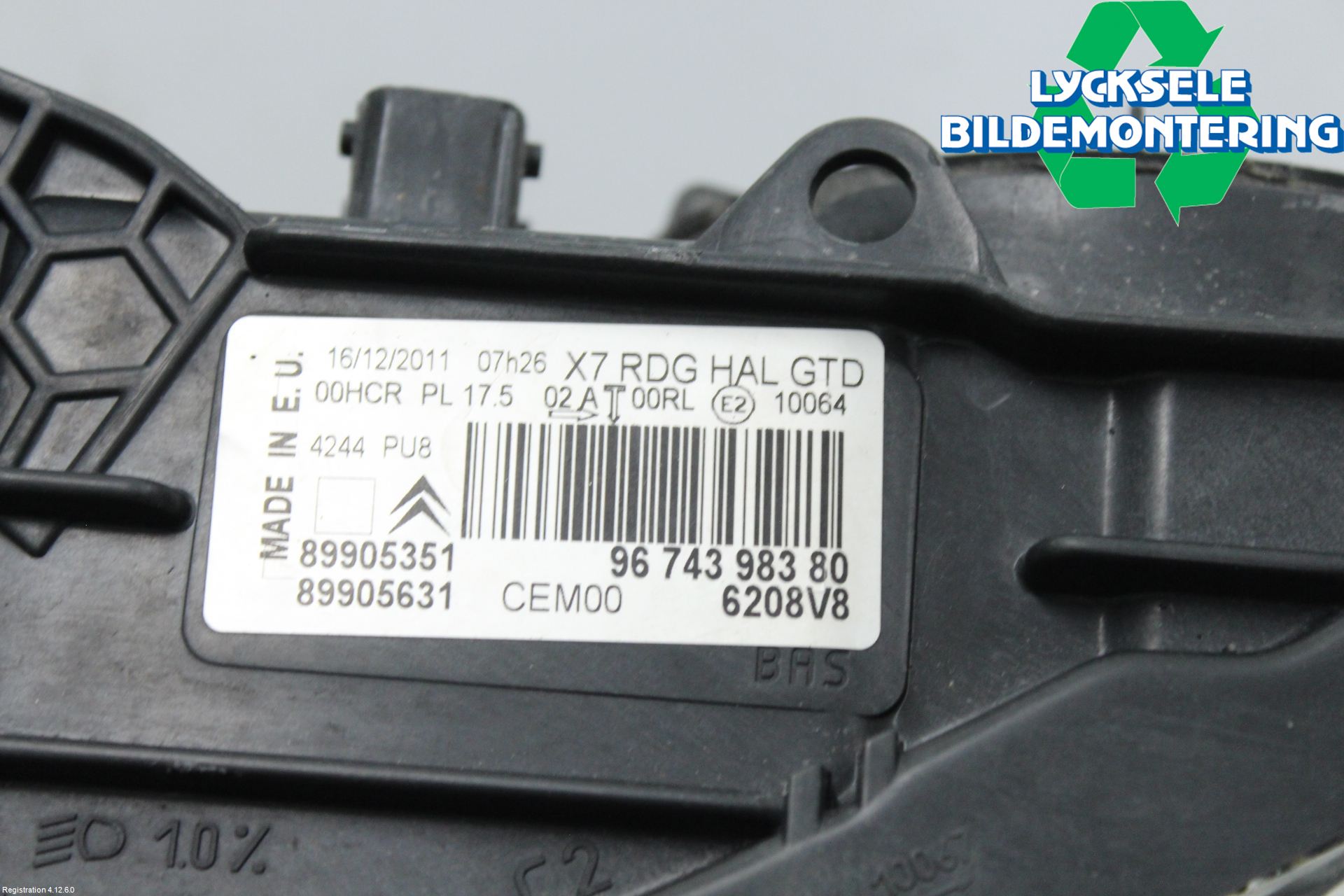 Citroen C5 08-17 Strålkastare Vänster