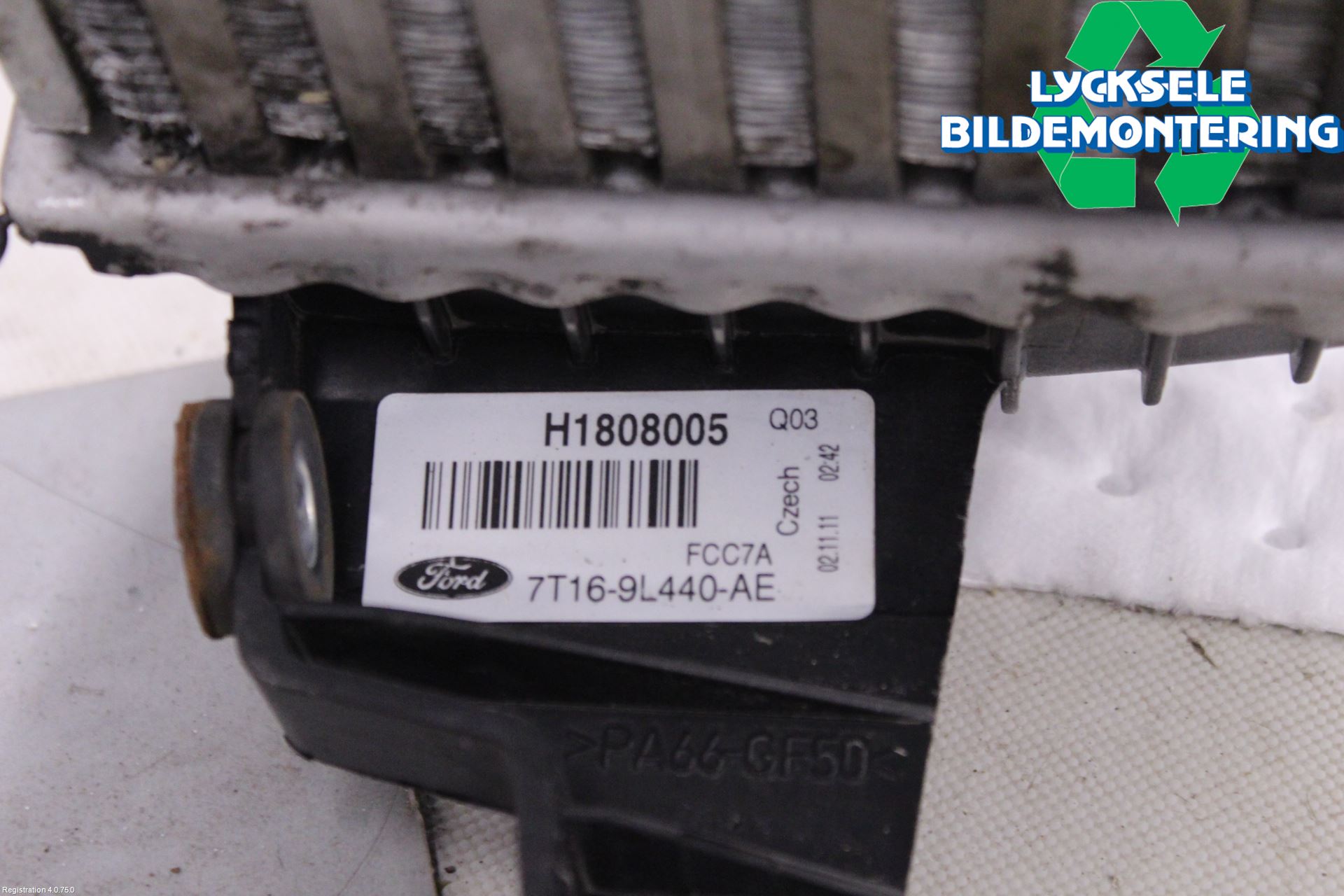 Ford TRANSIT CONNECT 09-13 Laddluft-Intercooler Kyl