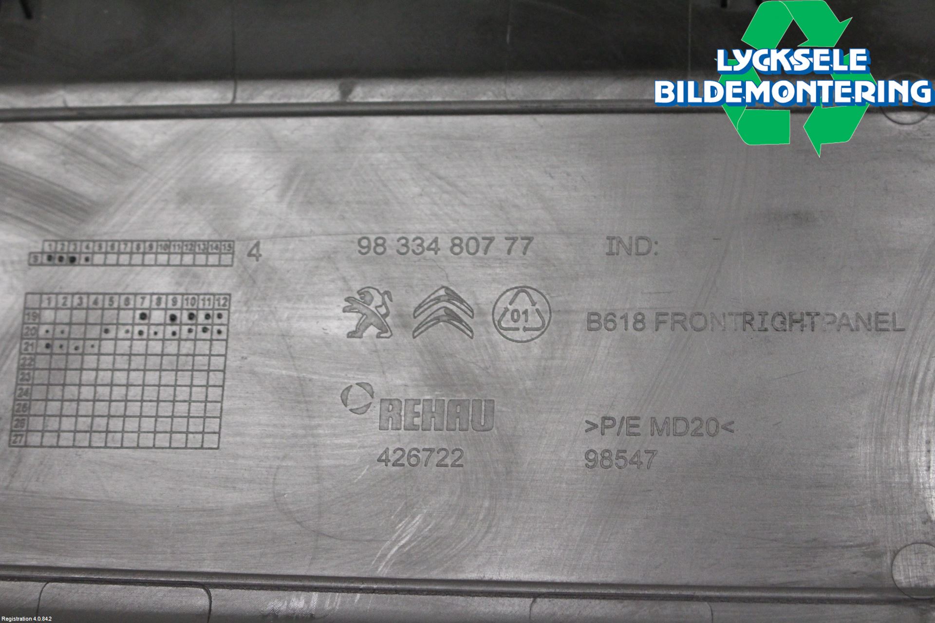 Citroen COTROEN C3 17-24 Dörr Dekorlist Fram Hö