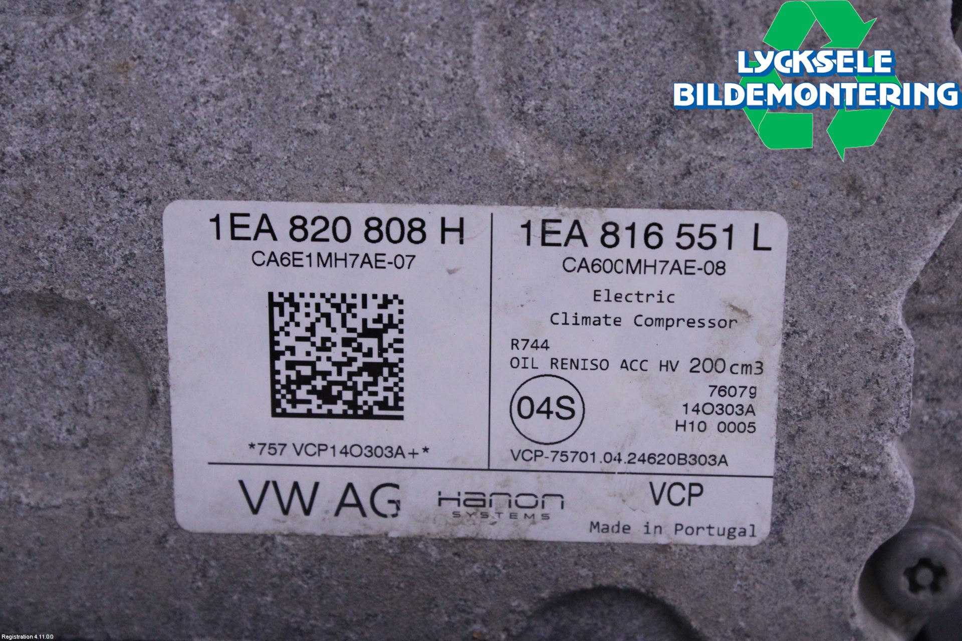 Audi Q4 E-TRON FZ 22- Ac Kompressor