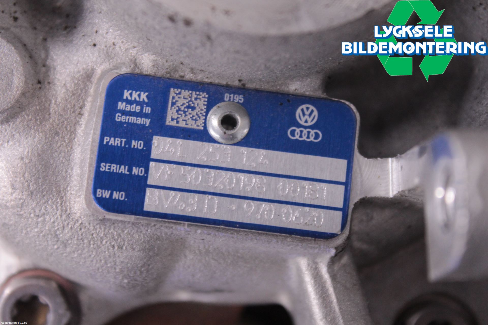 Audi A4/S4 B9 20- Turboaggregat