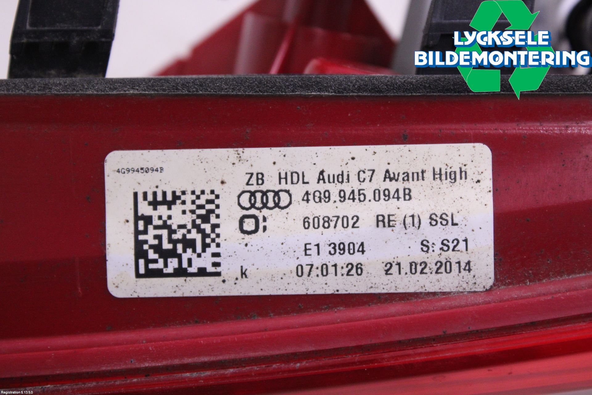 Audi A6 ALLROAD 12-18 Bakljus Lucka Hö