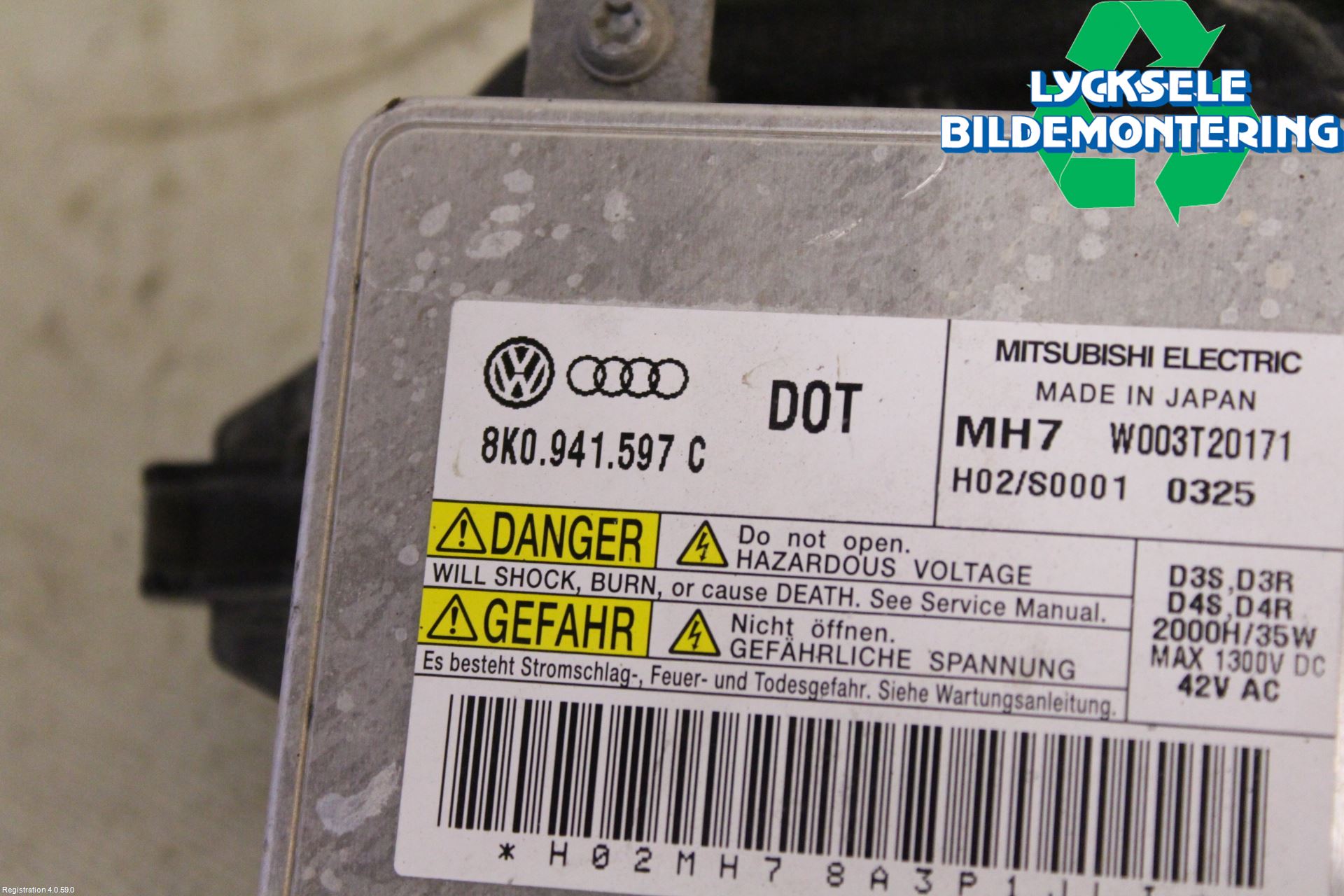 Volkswagen VW TOUAREG 7L 03-10 Styrenhet Strålkastare