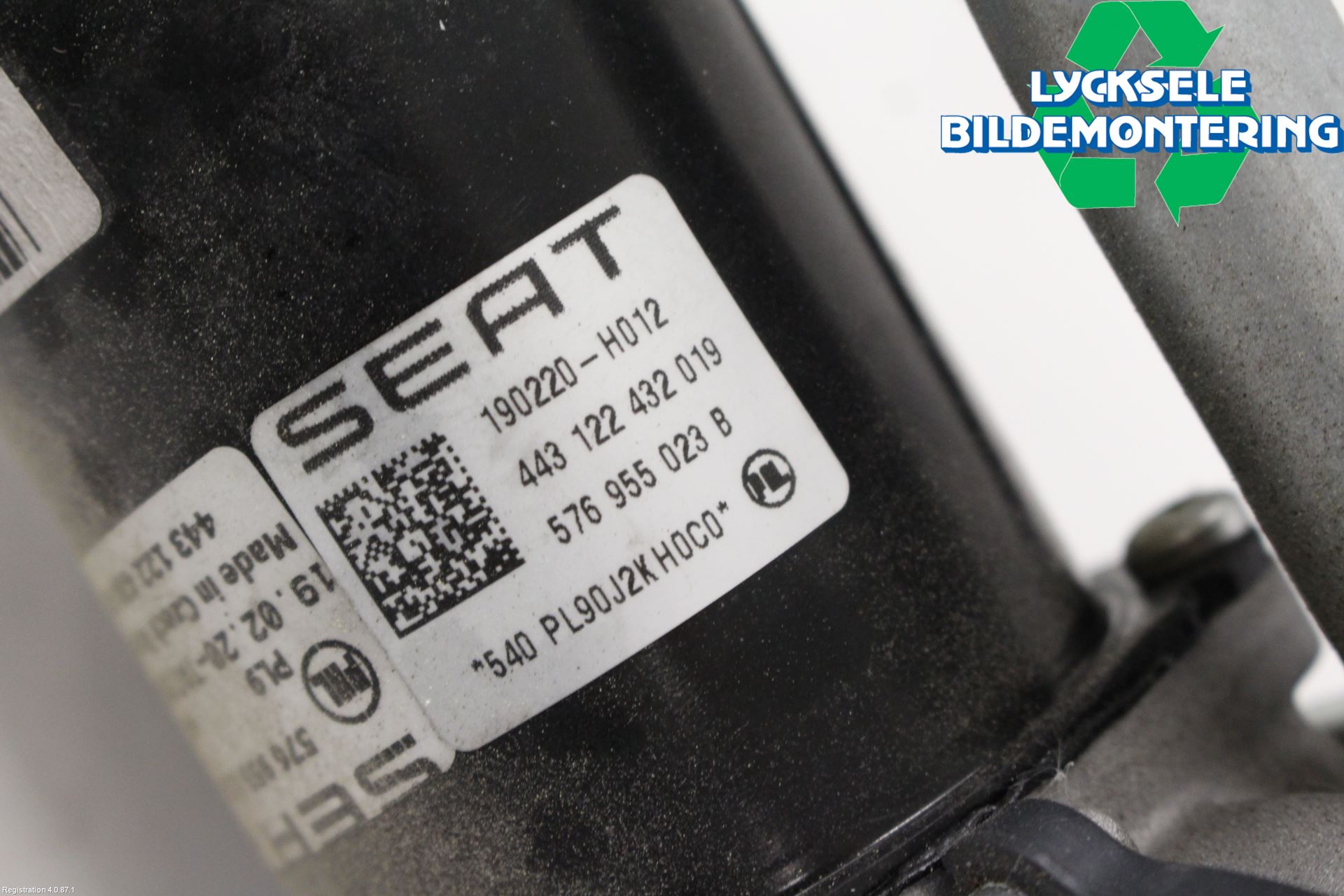 Seat ATECA 16->> Torkarmekanism Vindruta