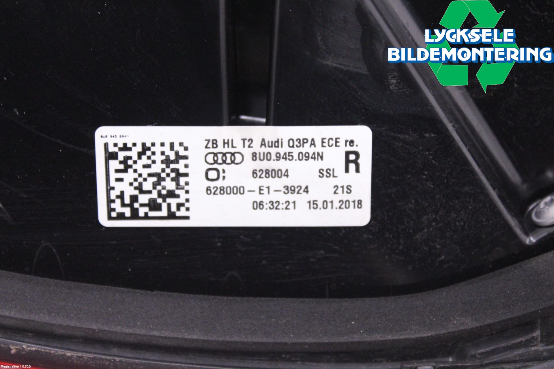 Audi Q3 8U 12-18 Bakljus Höger