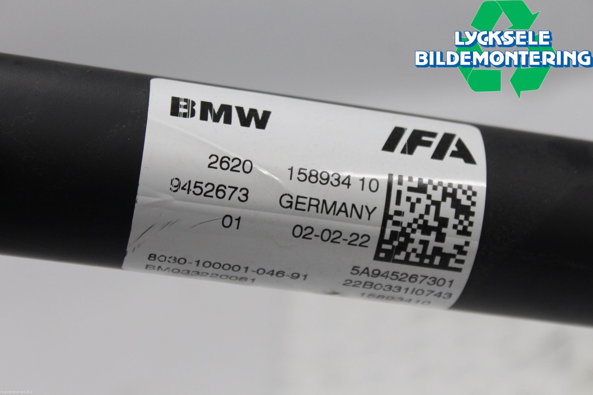 BMW 5 G30/G31/F90 17-23 Mellanaxel Främre 4Wd