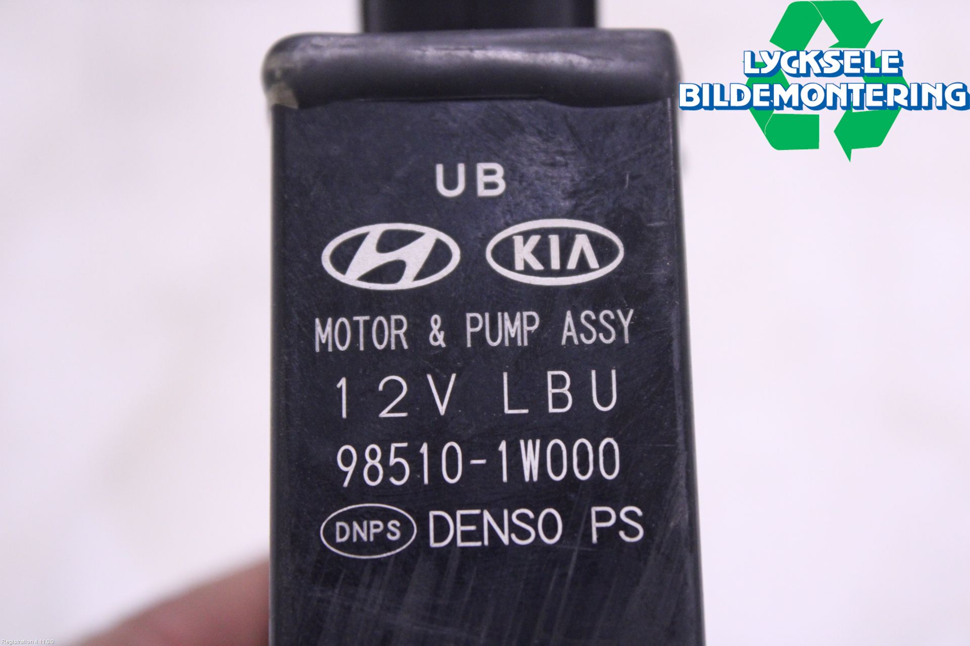 Kia RIO 12-16 Spolarpump Vindruta