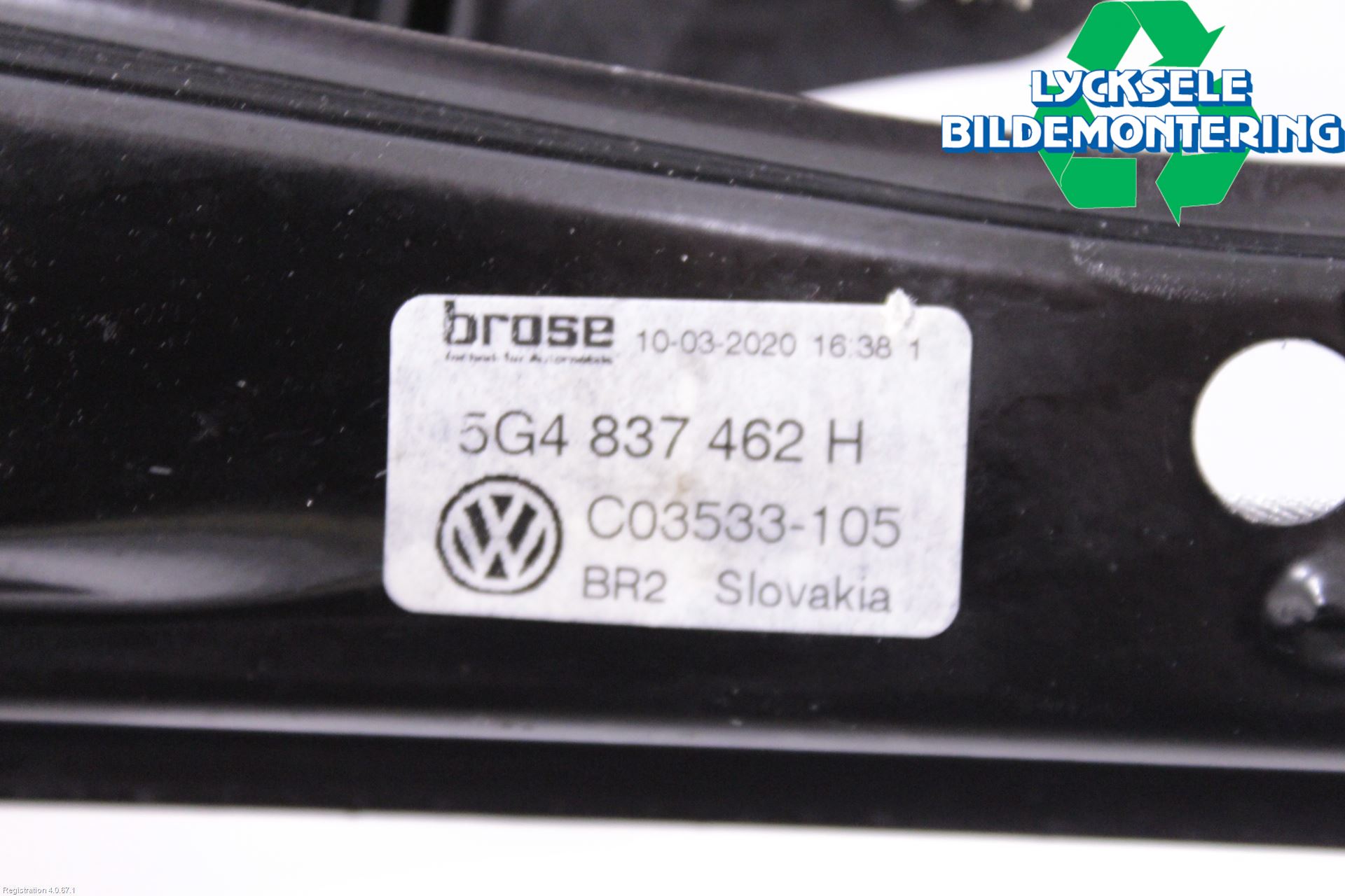 Volkswagen VW GOLF / E-GOLF VII 13-20 Fönsterhissmekanism