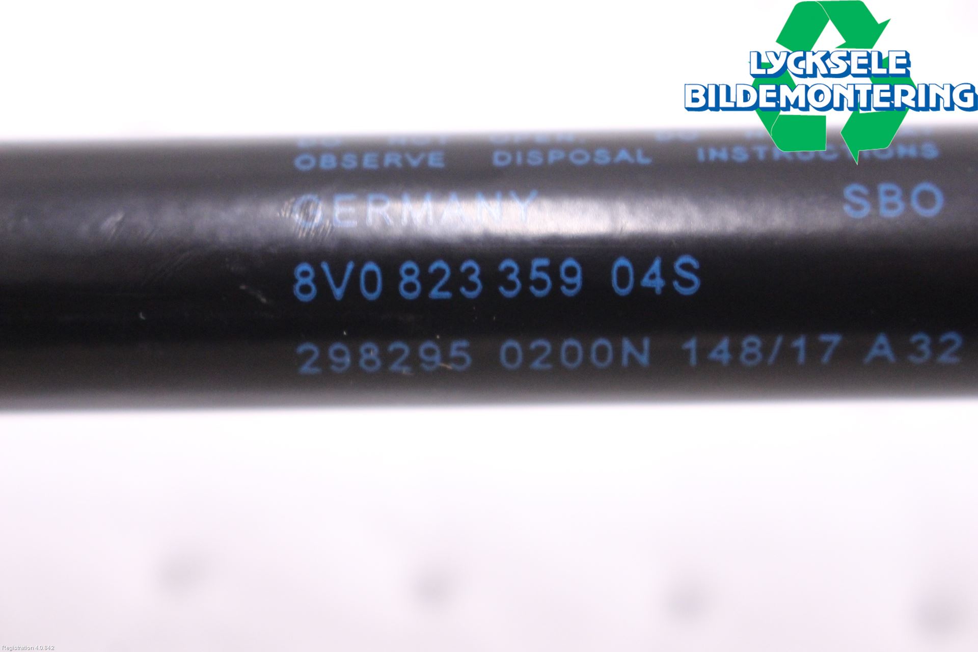 Audi A3/S3 8V 13-20 Gasfjäder Motorhuv