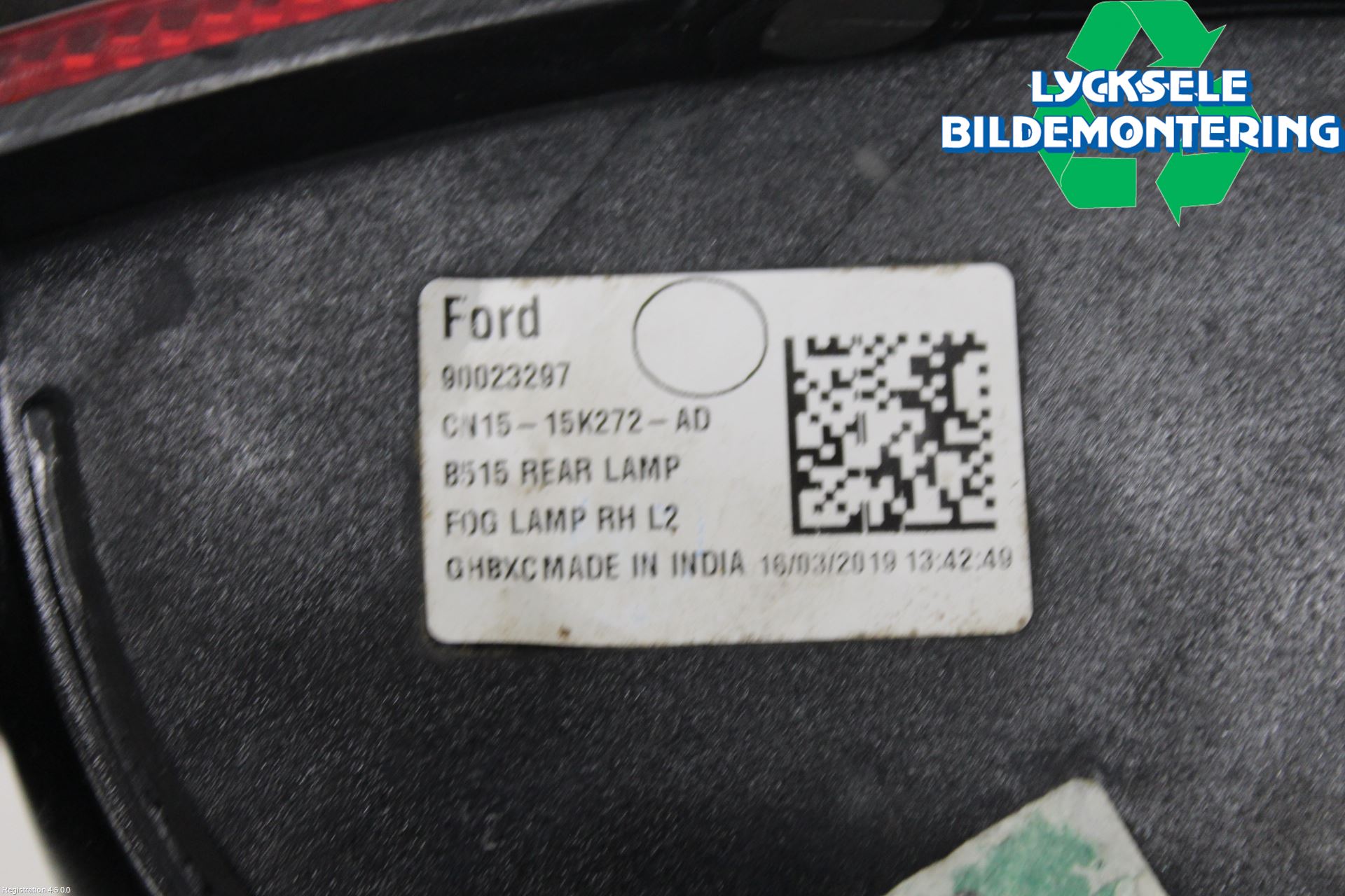 Ford KUGA 17-19 Dimljus/Reflex Bak