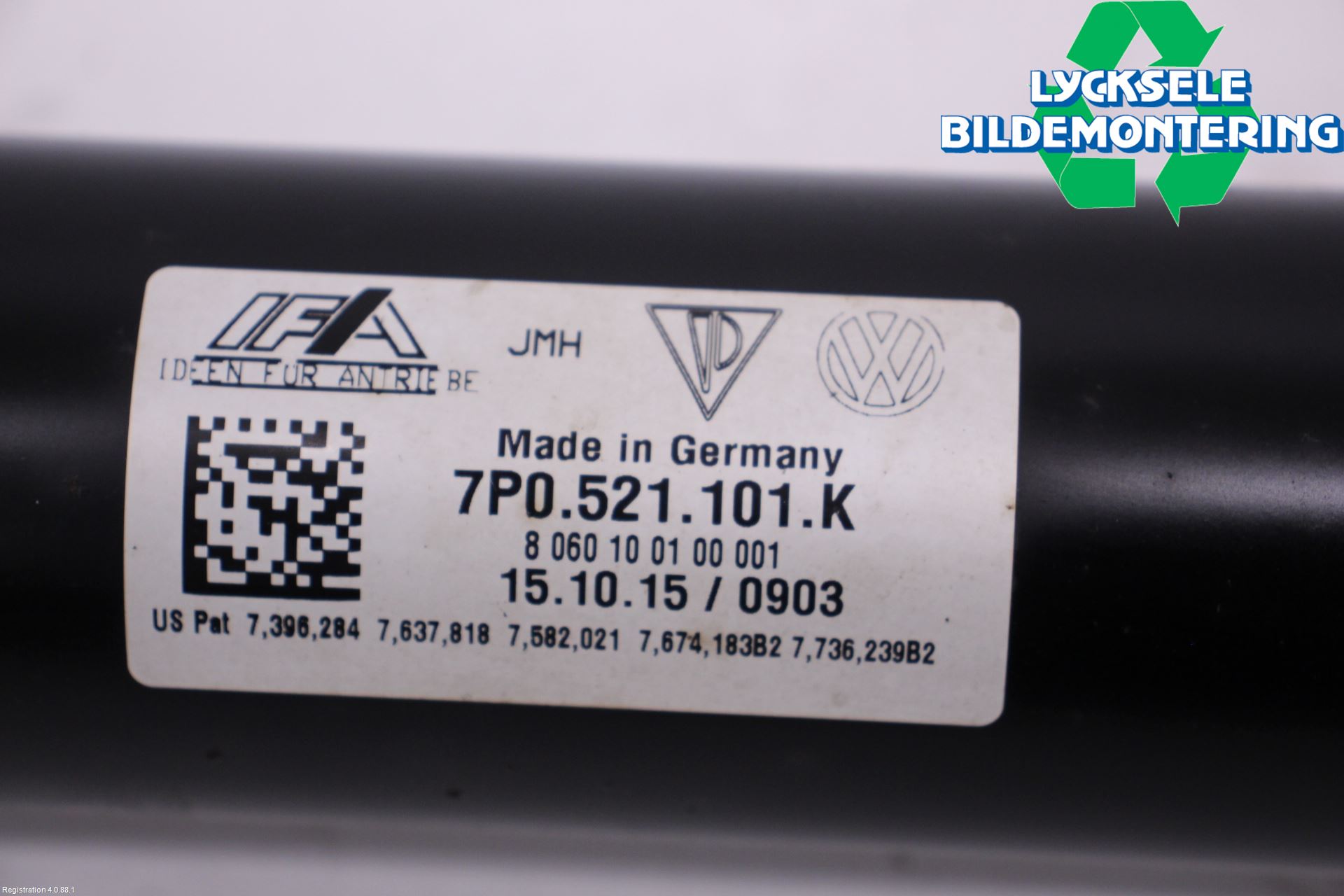 Volkswagen VW TOUAREG 7P 11-18 Mellanaxel Främre 4Wd