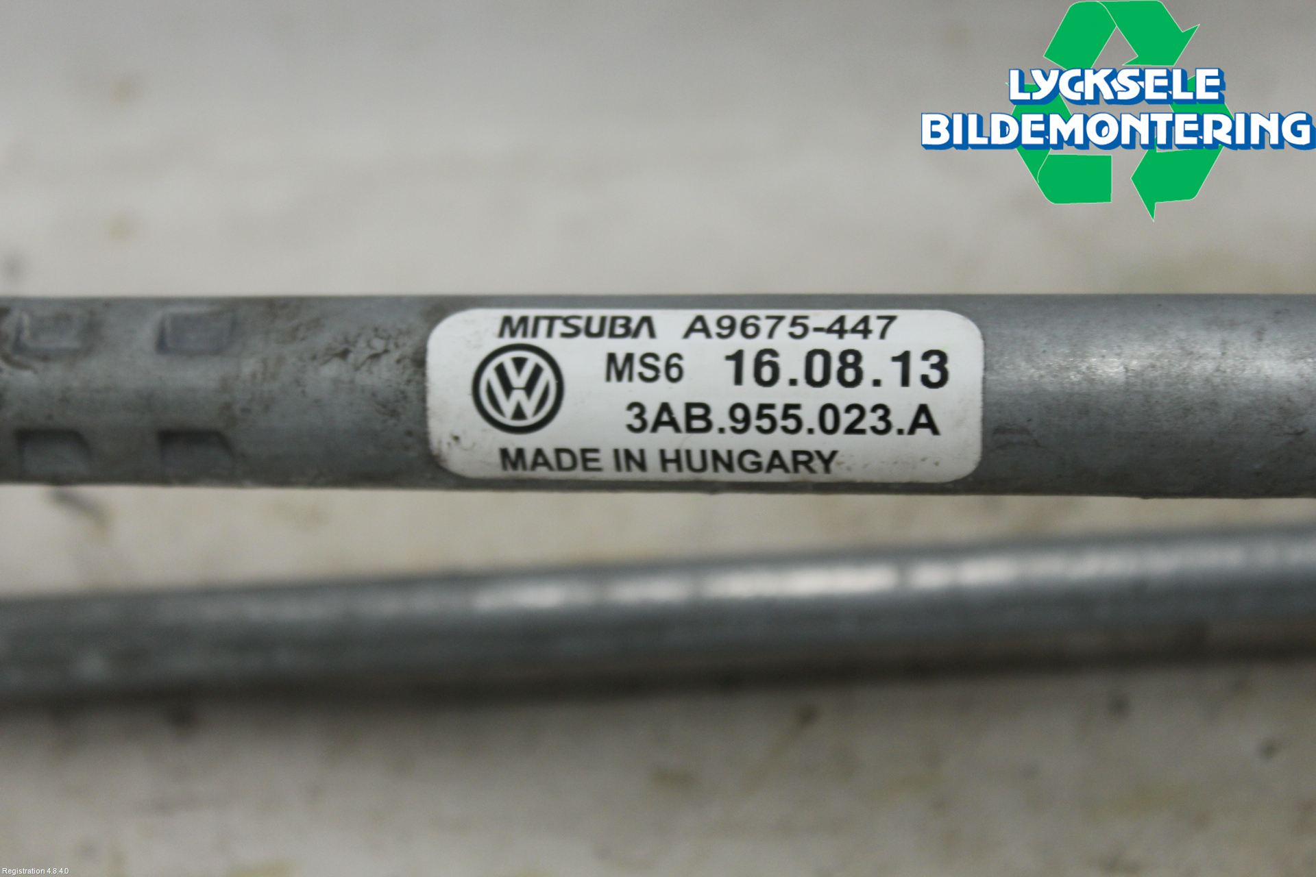 Volkswagen VW PASSAT 11-14 Torkarmekanism Vindruta
