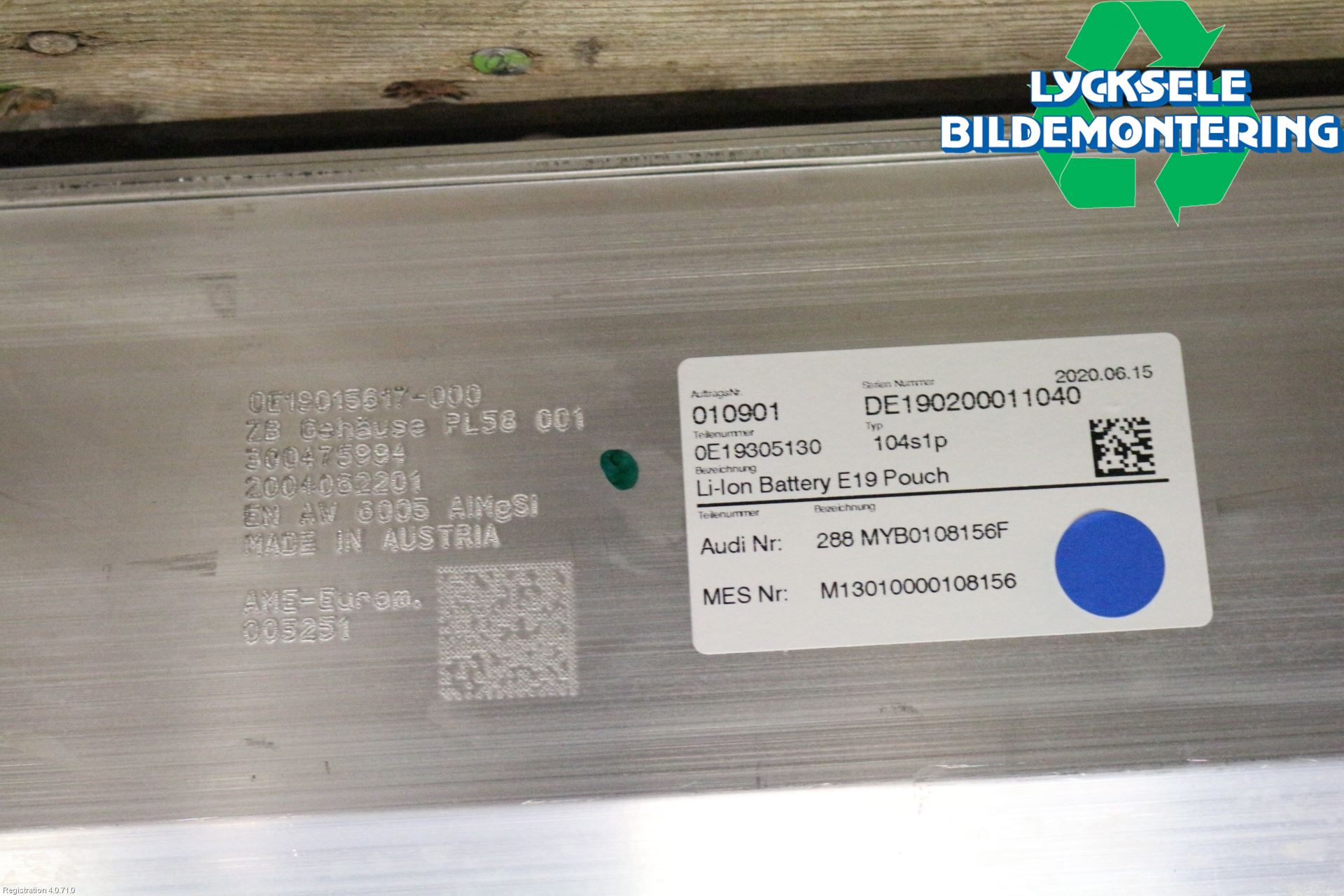 Audi A7 Sportback 4K 18- Batteri Högspänning