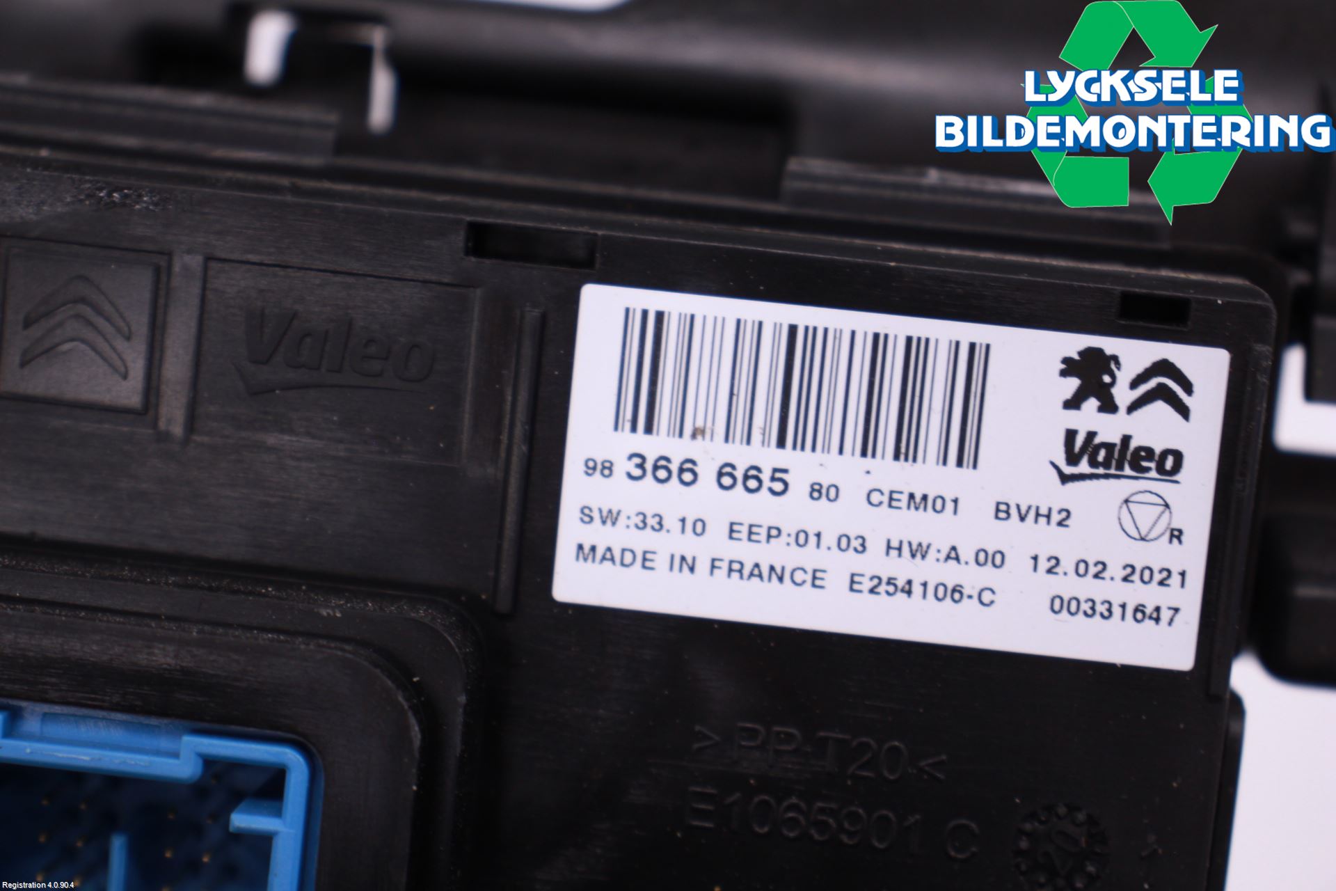 Peugeot 308 14-21 Styrenhet CupEvärme