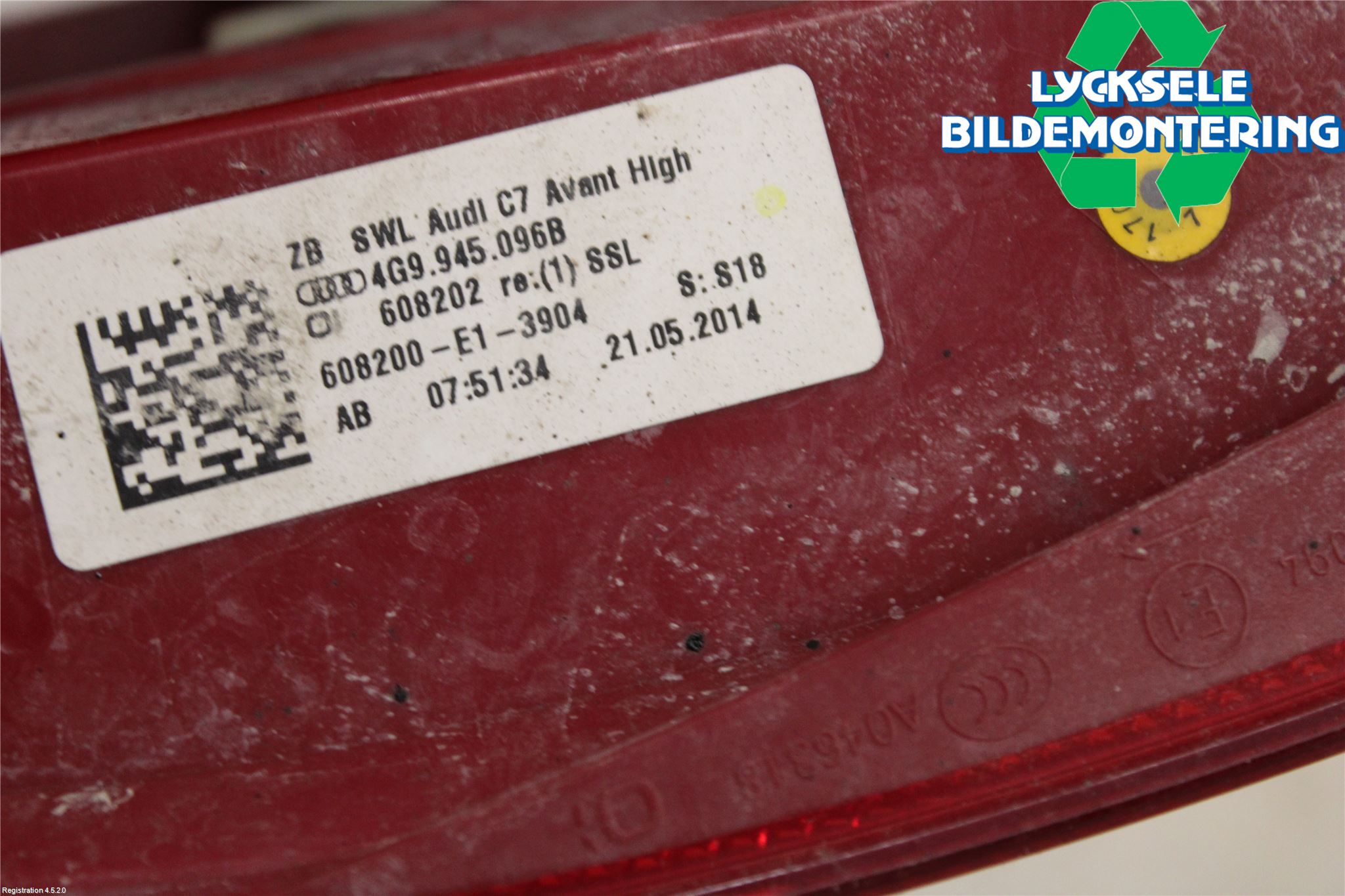 Audi A6/S6 4G 11-18 Bakljus Höger