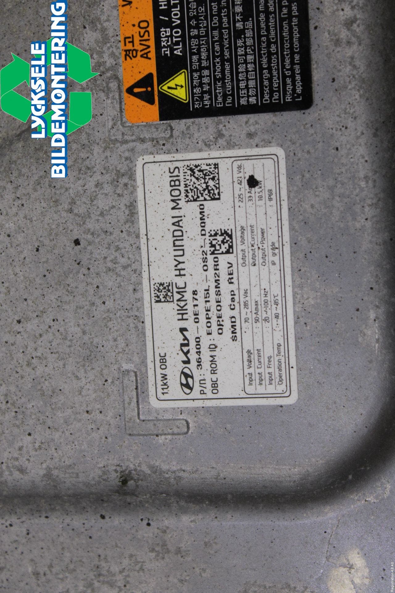 Hyundai KONA/ELECTRIC OS 18-23 Batteriladdare Högspänning