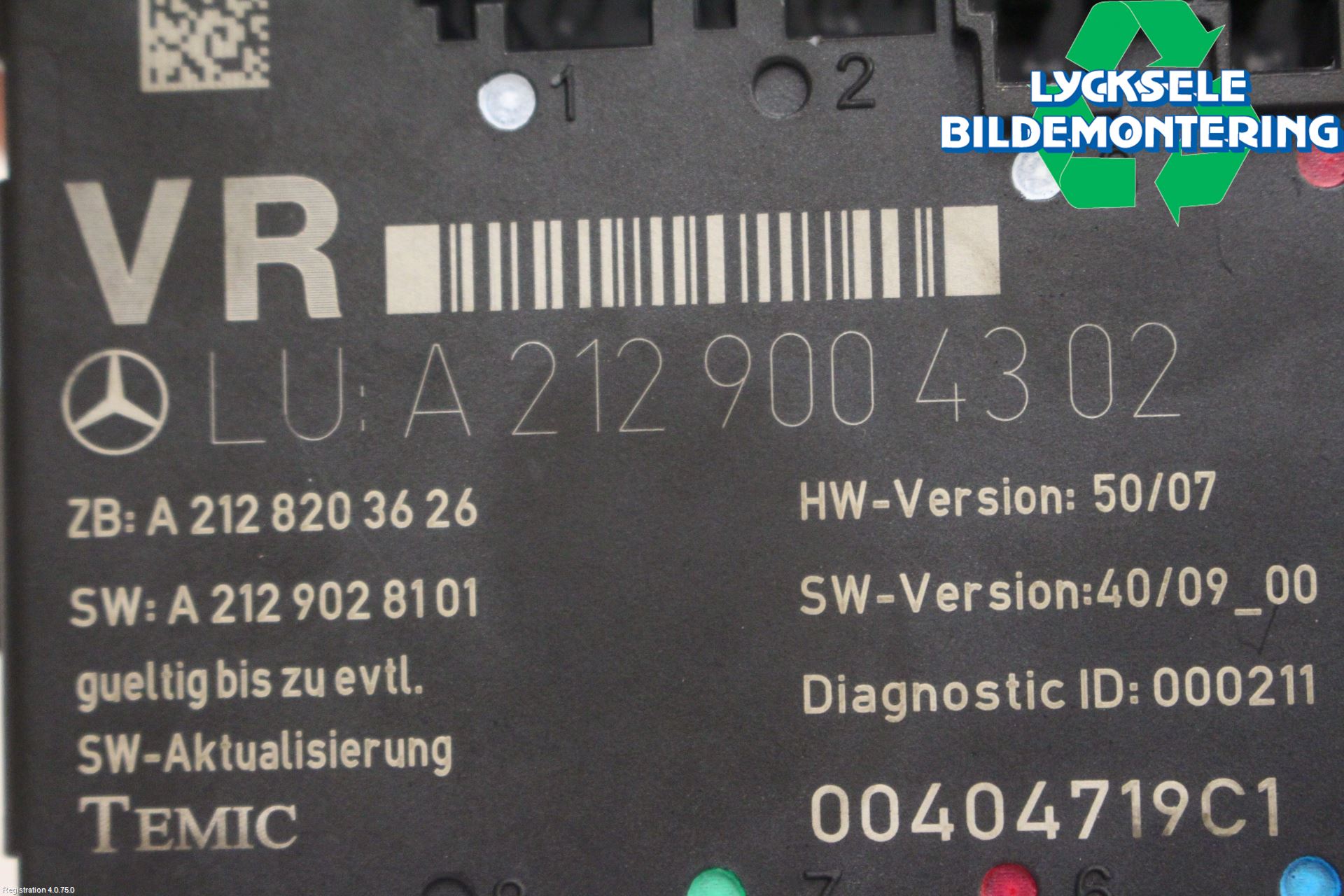 Mercedes-Benz MB E-KLASS (W212) 09-16 Styrenhet Dörr