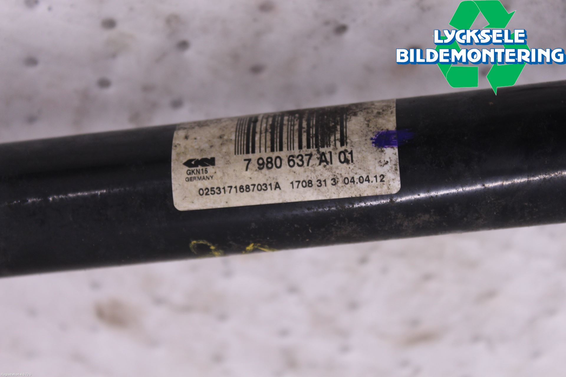 BMW 5 F10/F11/F18 09-17 Drivaxel Bak Vänster
