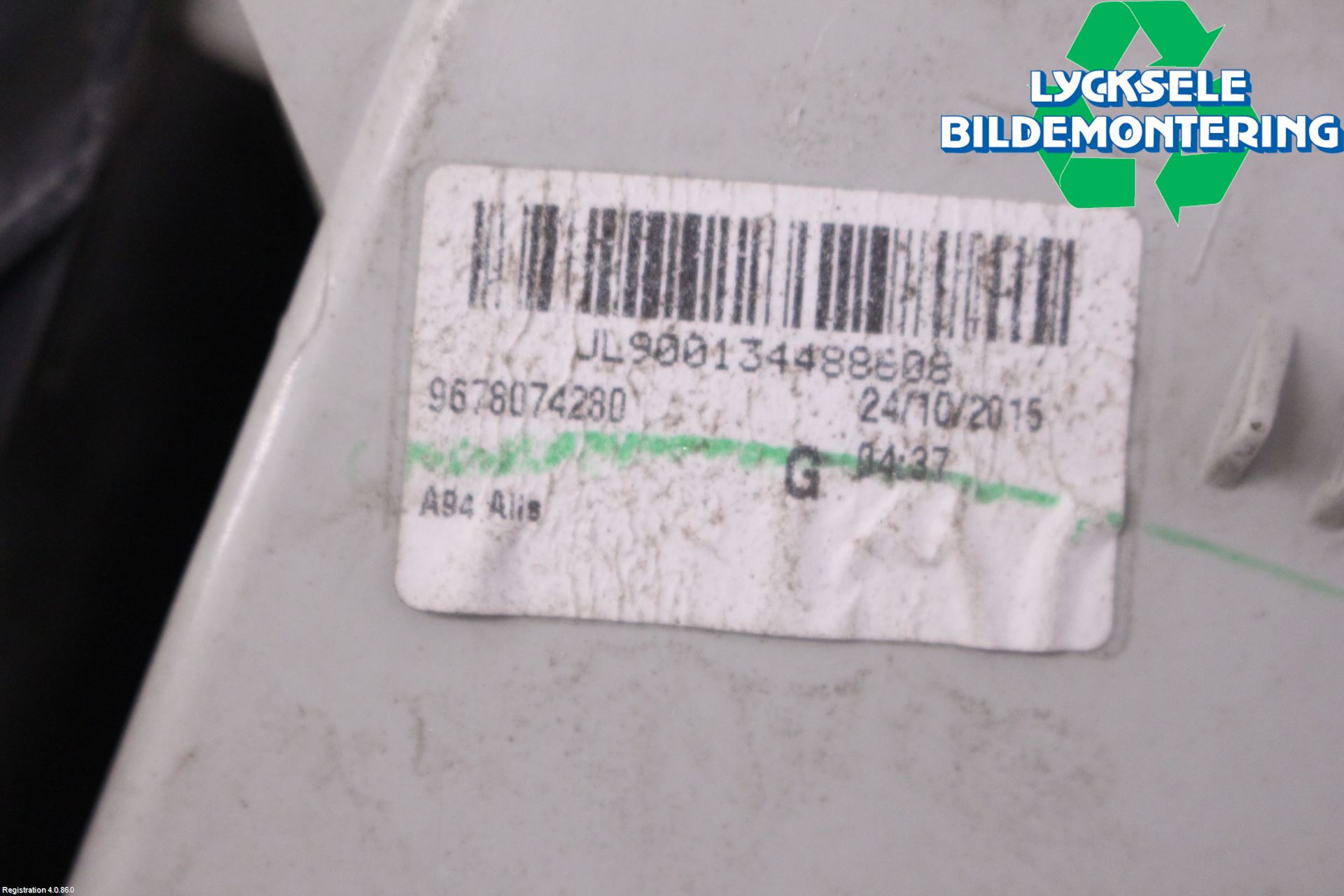 Peugeot 2008 13-20 Bakljus Vänster