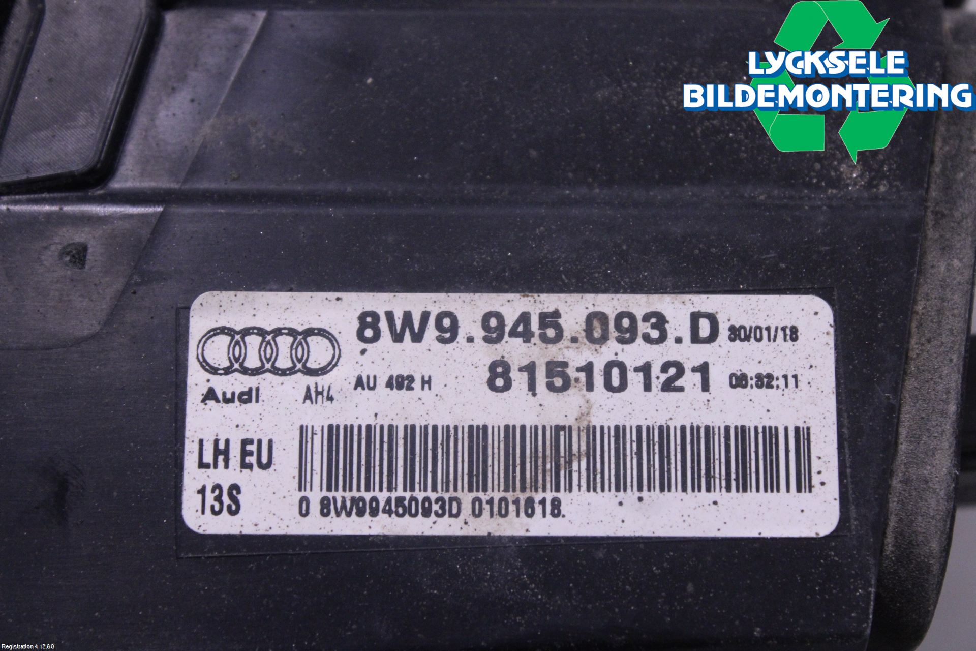 Audi A4/S4 B9 16-19 Bakljus Lucka Vä
