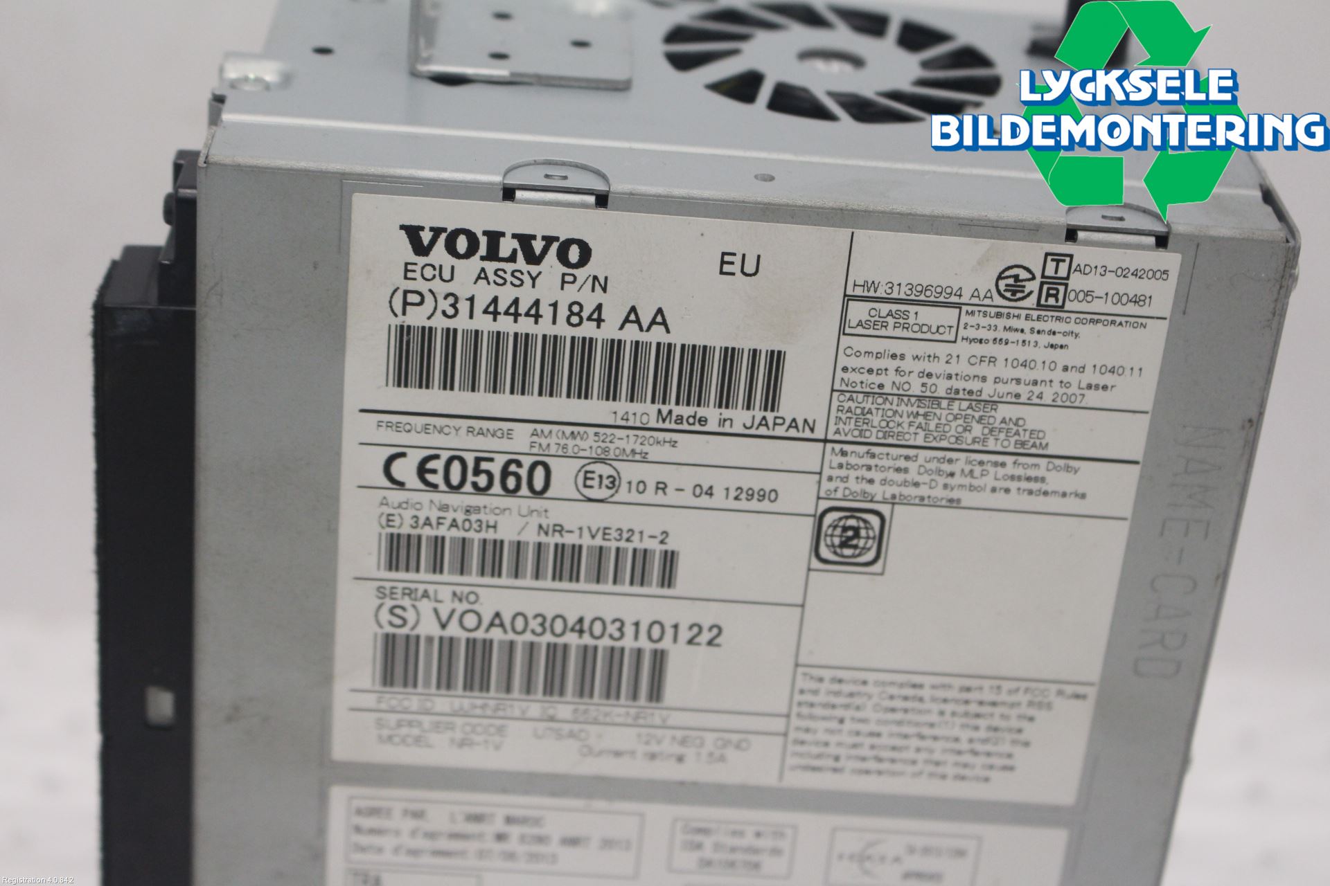 Volvo V60 14-18 Cd Radio - Multimediapanel