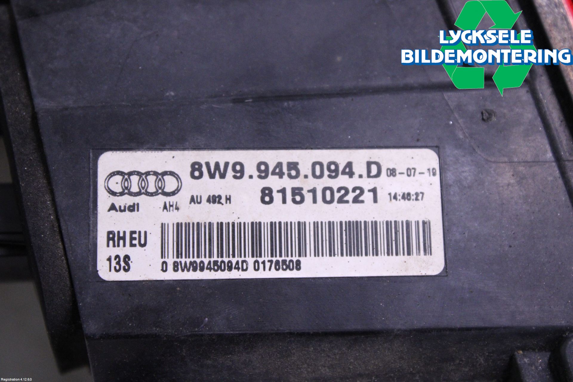 Audi A4/S4 B9 20- Bakljus Lucka Hö