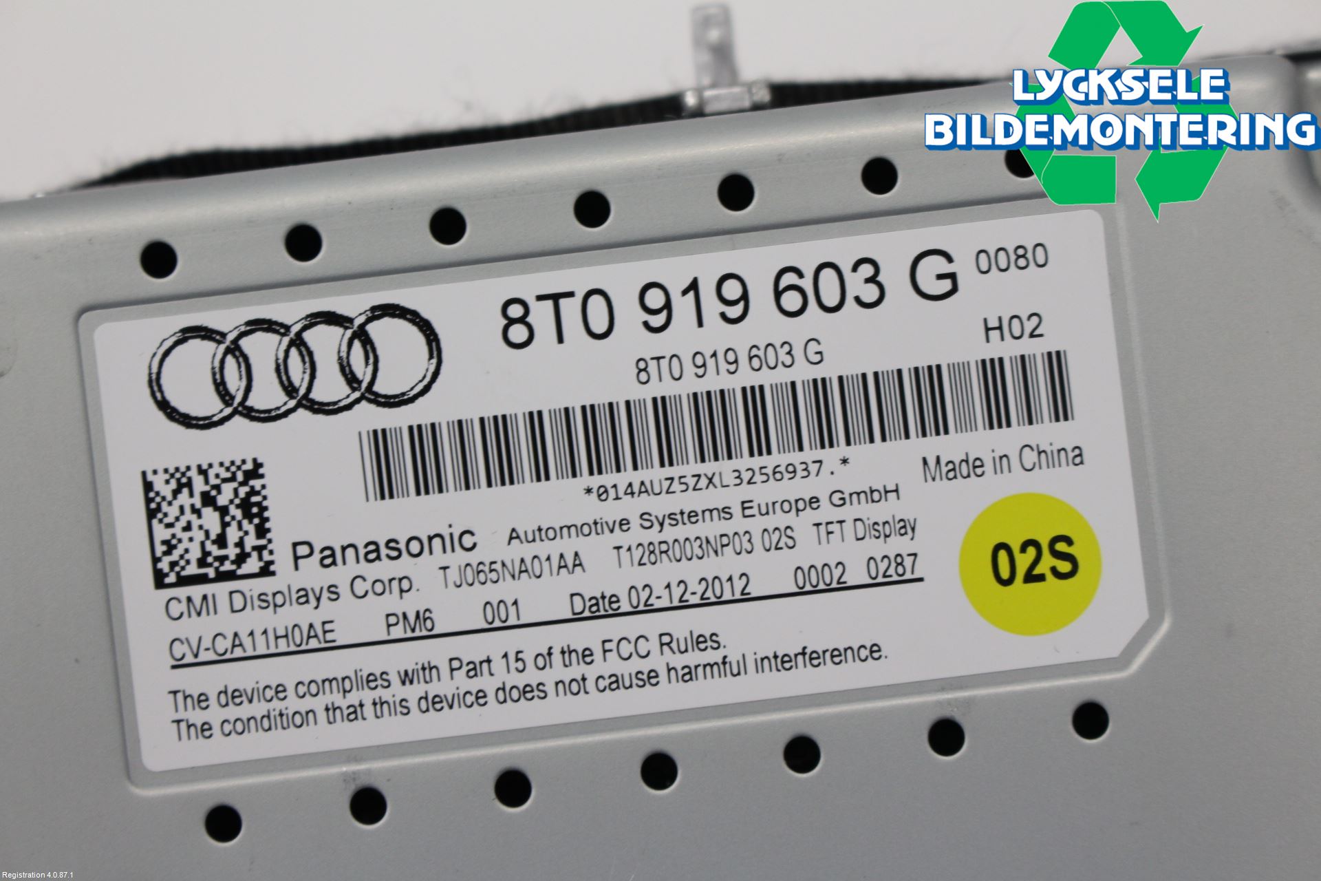 Audi A4 12-15 Multifunktionsdisplay