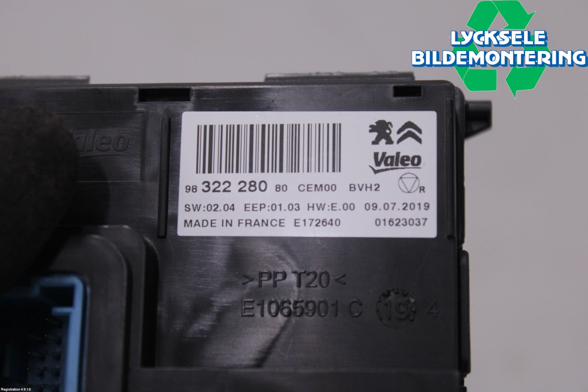 Peugeot PARTNER/E-PARTNER 19- Styrenhet CupEvärme