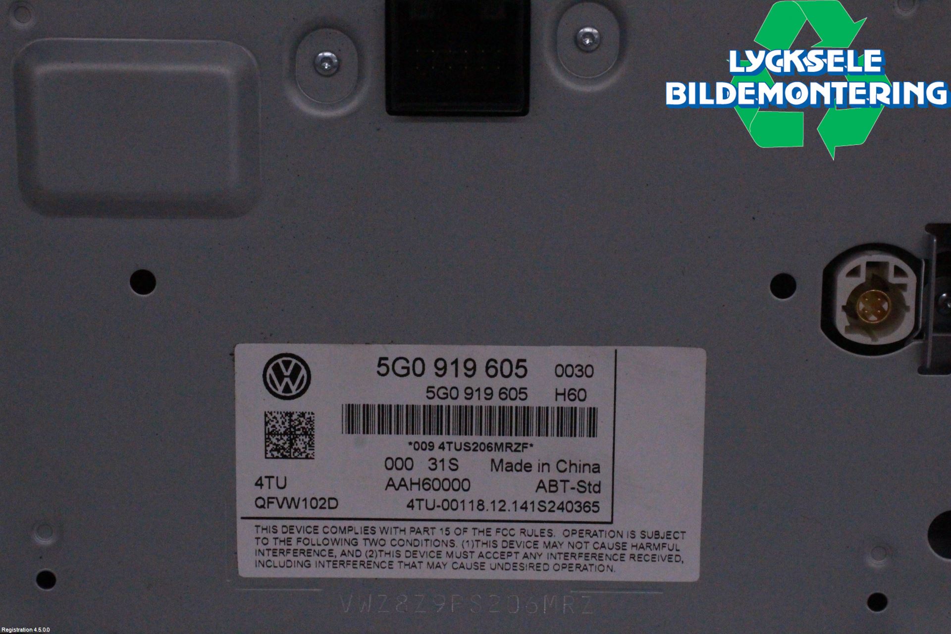 Volkswagen VW GOLF / E-GOLF VII 13-20 Cd Radio - Multimediapanel