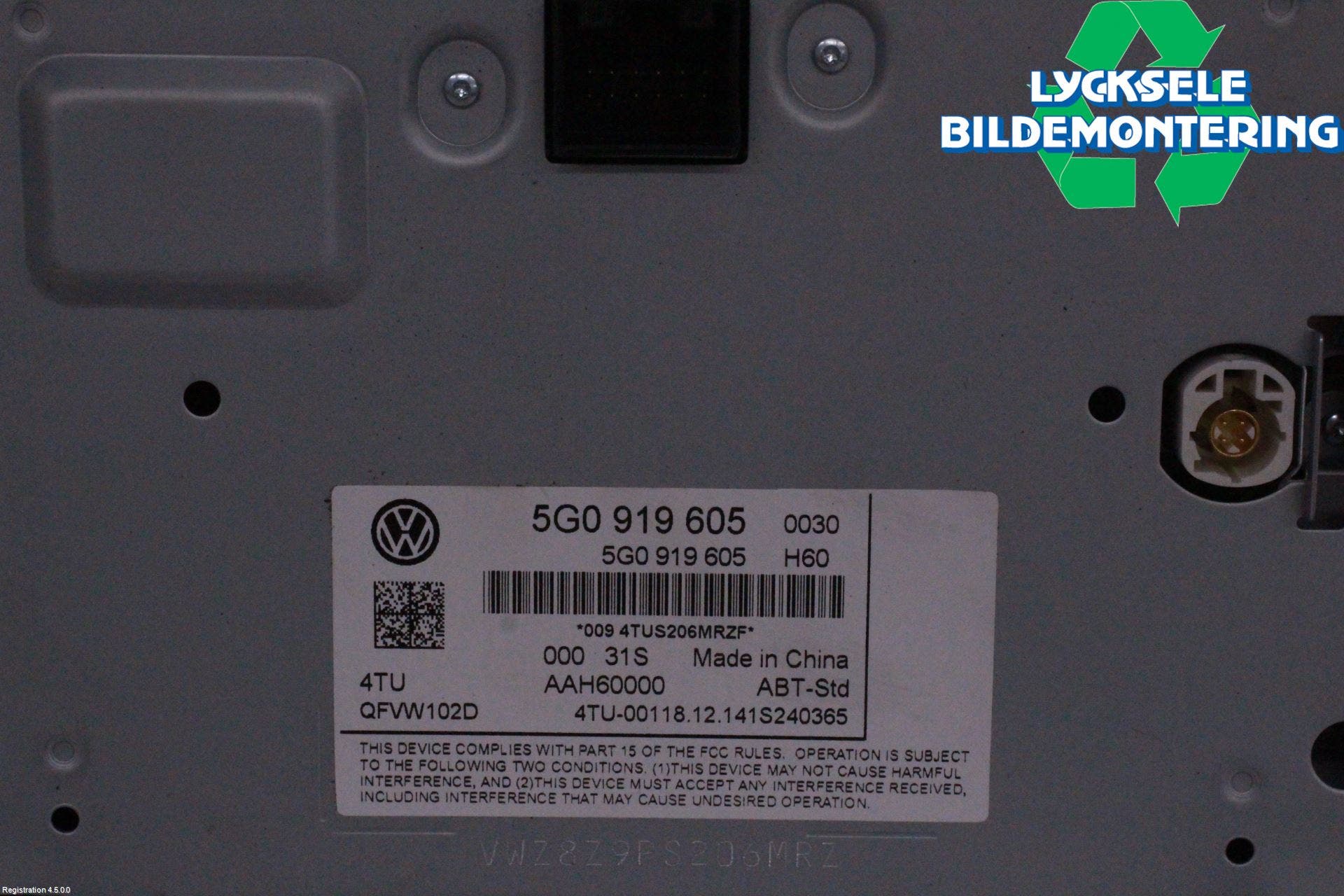 Volkswagen VW GOLF / E-GOLF VII 13-20 Cd Radio - Multimediapanel