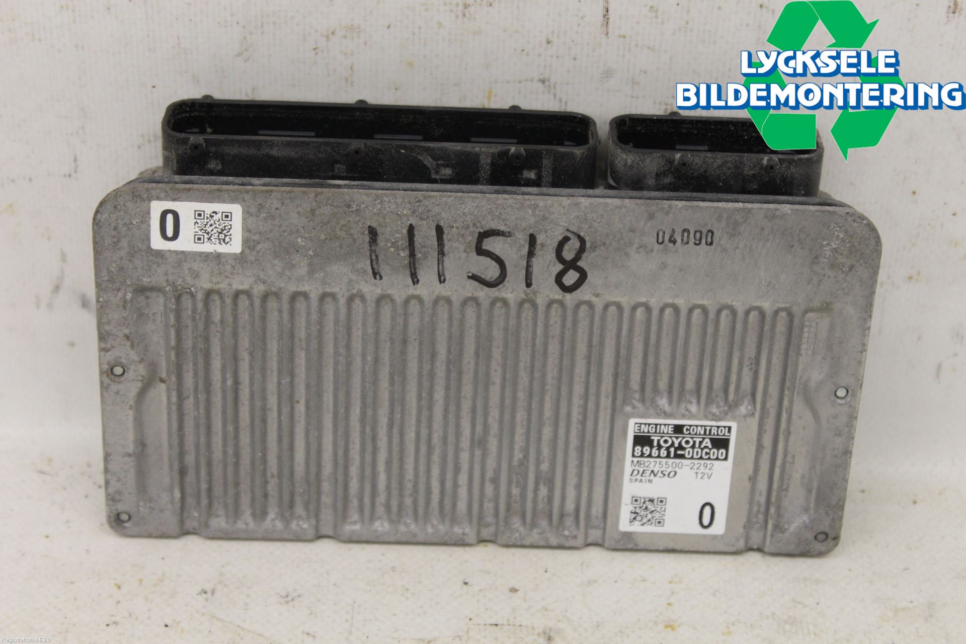 Toyota YARIS XP130 12-14 Styrenhet Insprut Bensin