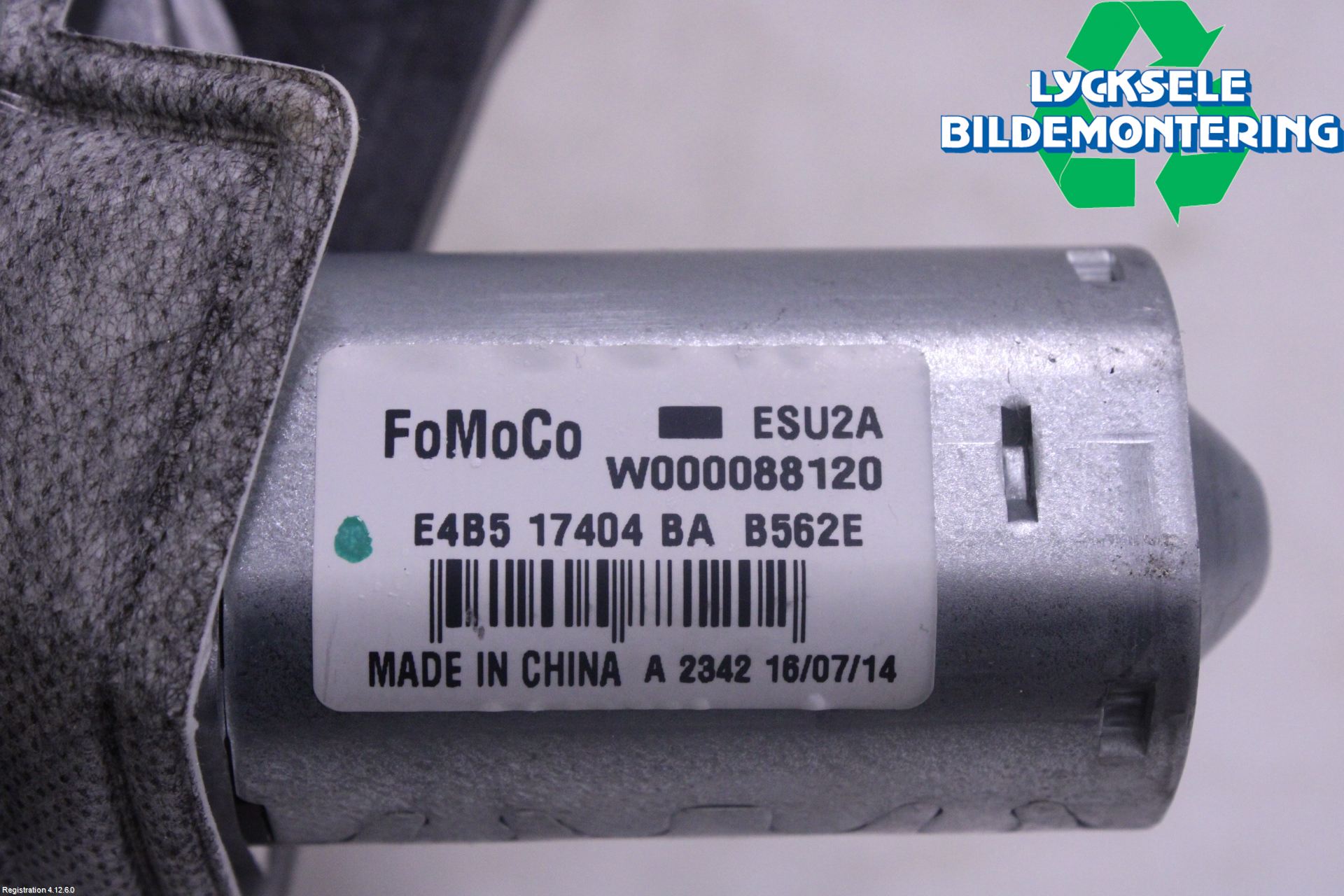 Ford KA+ 16-20 Torkarmotor Baklucka