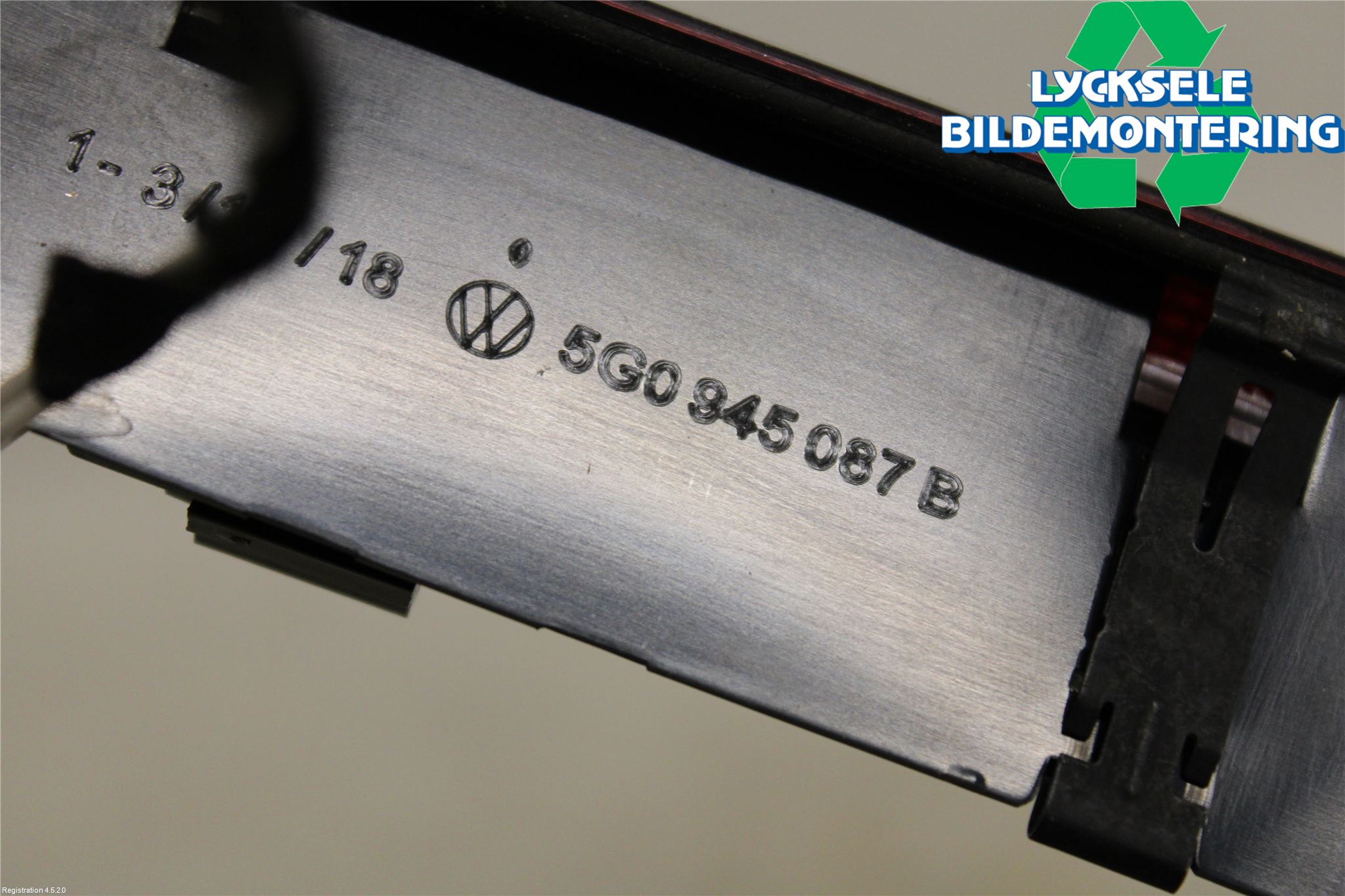 Volkswagen VW GOLF / E-GOLF VII 13-20 Bromsljus Bakruta