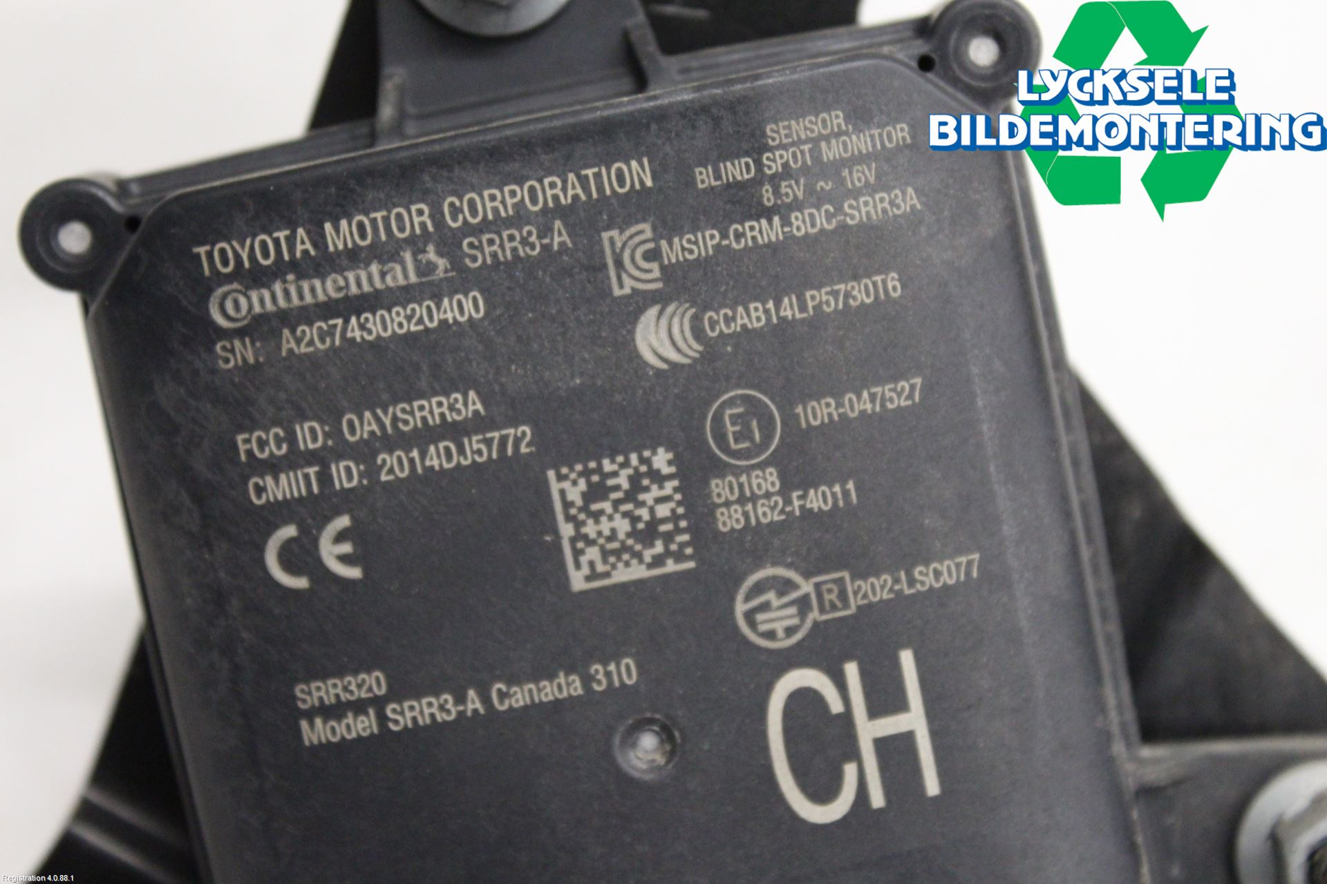 Toyota C-HR 16-23 Sensor Aktivt Kollisionsskydd