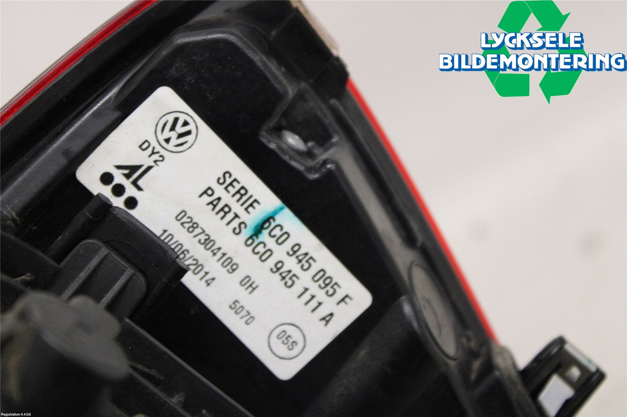 Volkswagen VW POLO 10-17 Bakljus Vänster